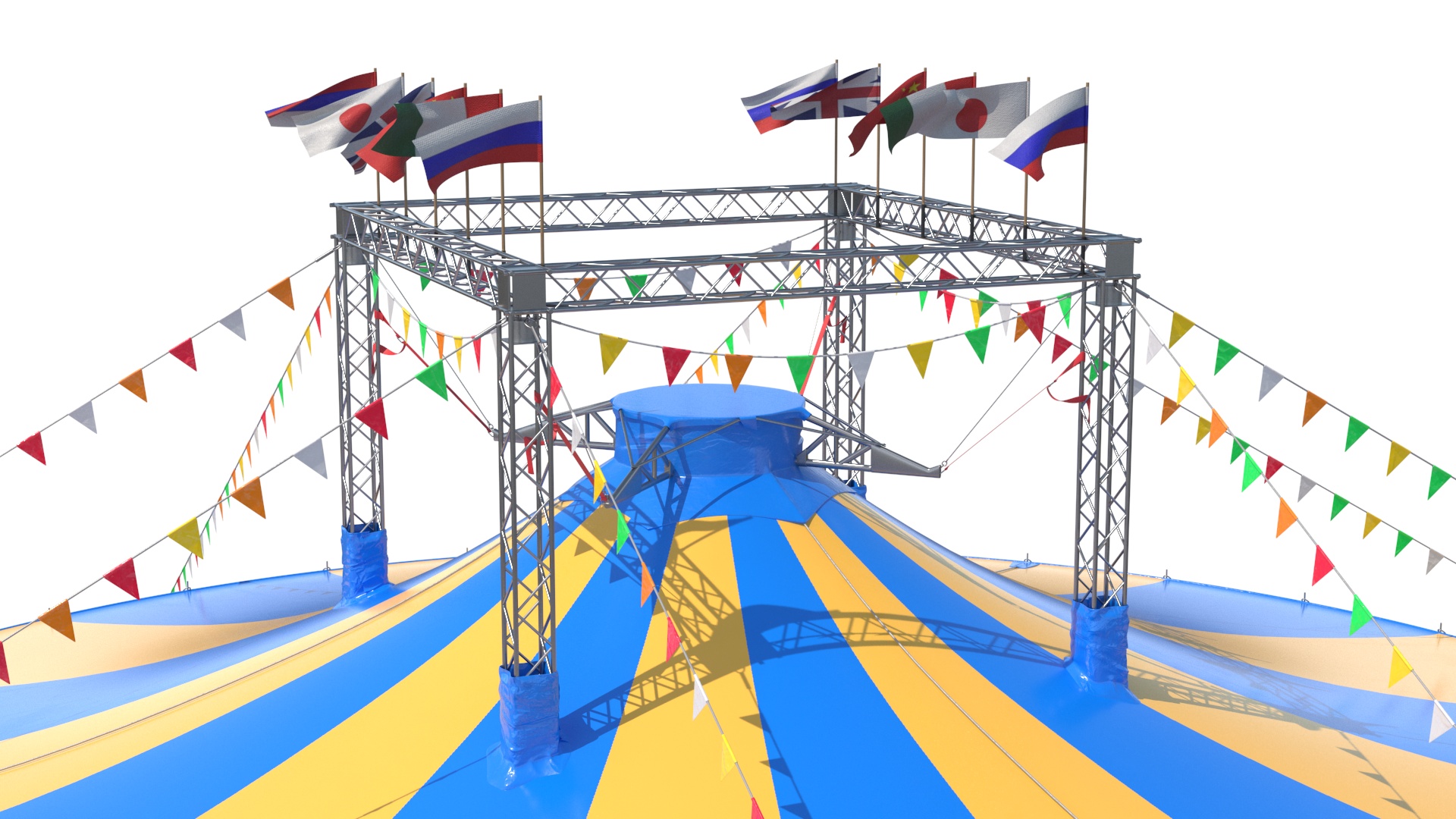 3D Traditional Circus Tent model