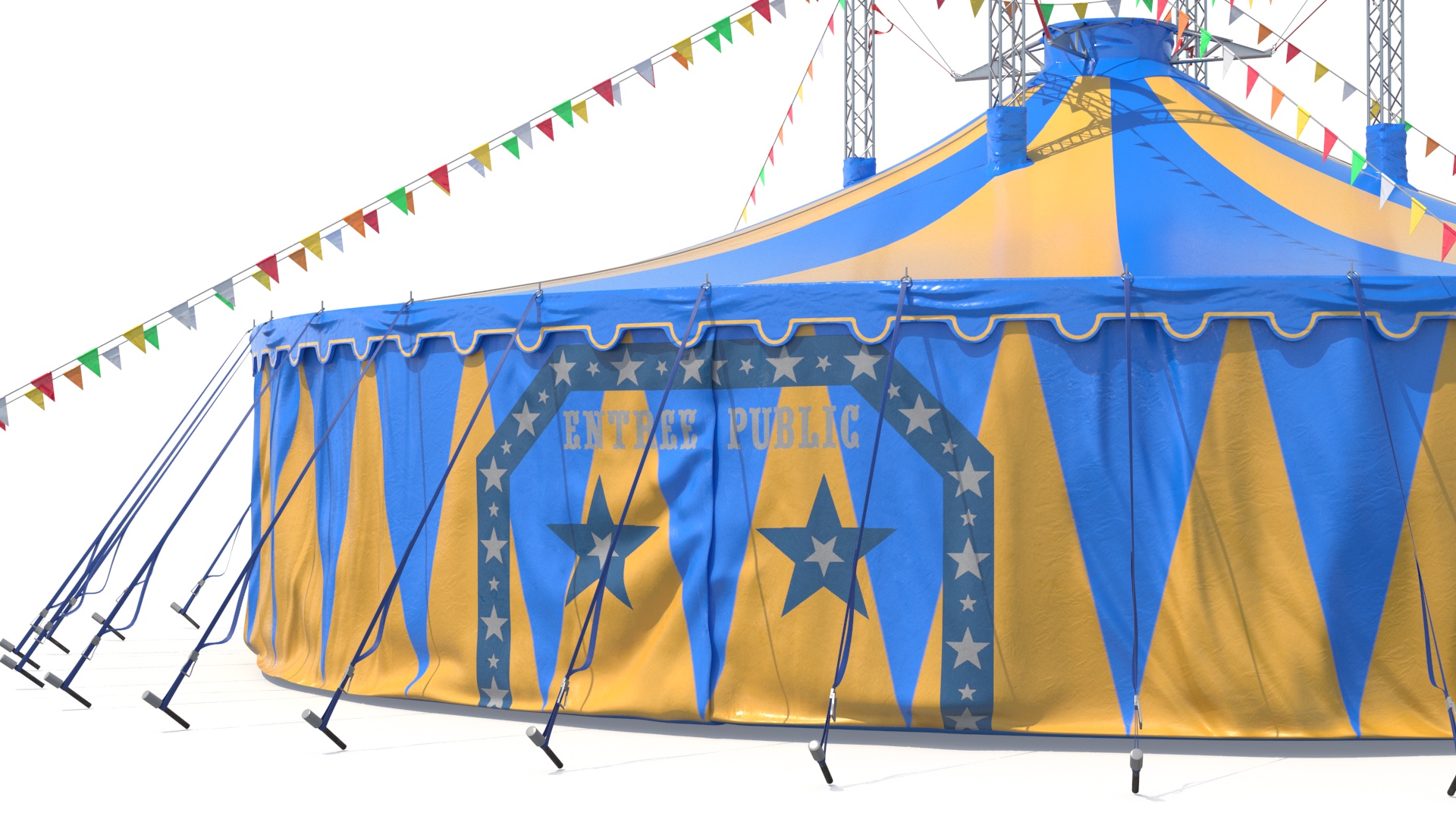 3D Traditional Circus Tent model