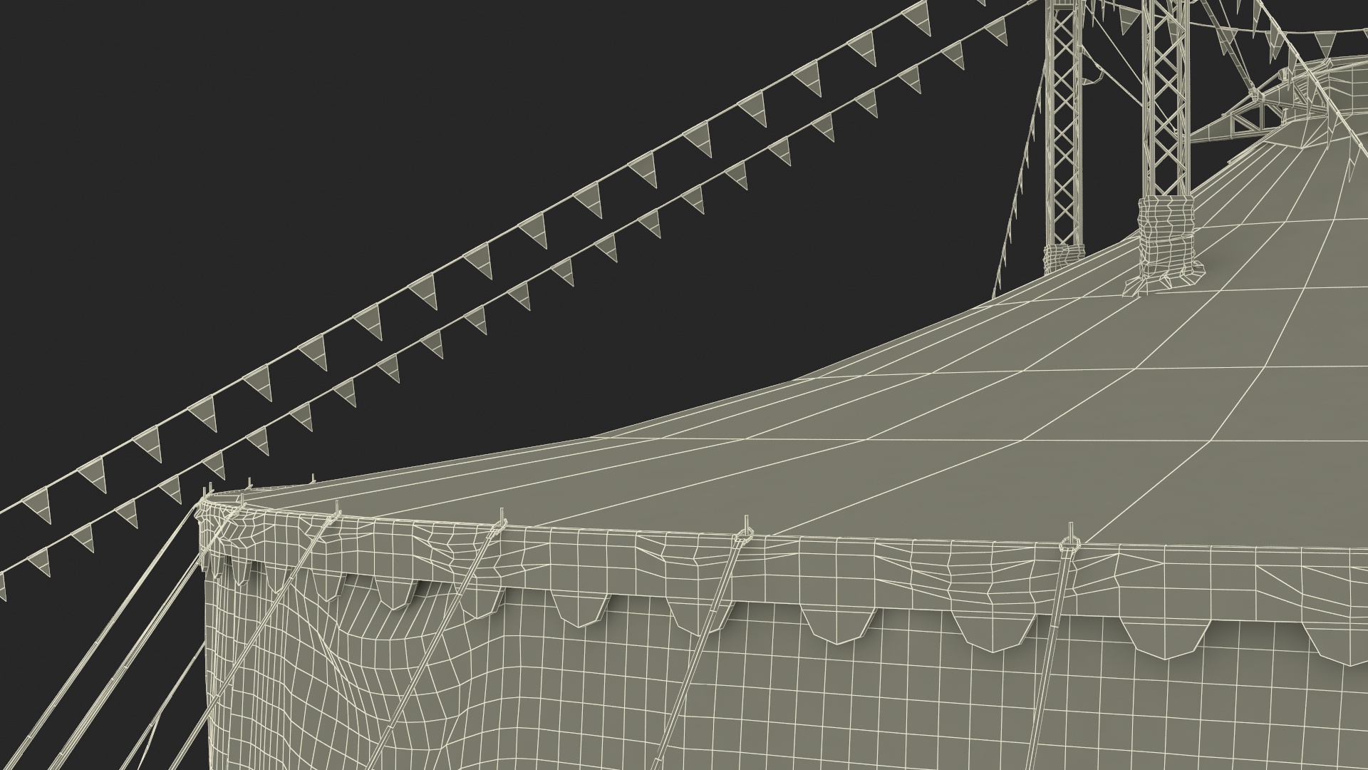 3D Traditional Circus Tent model