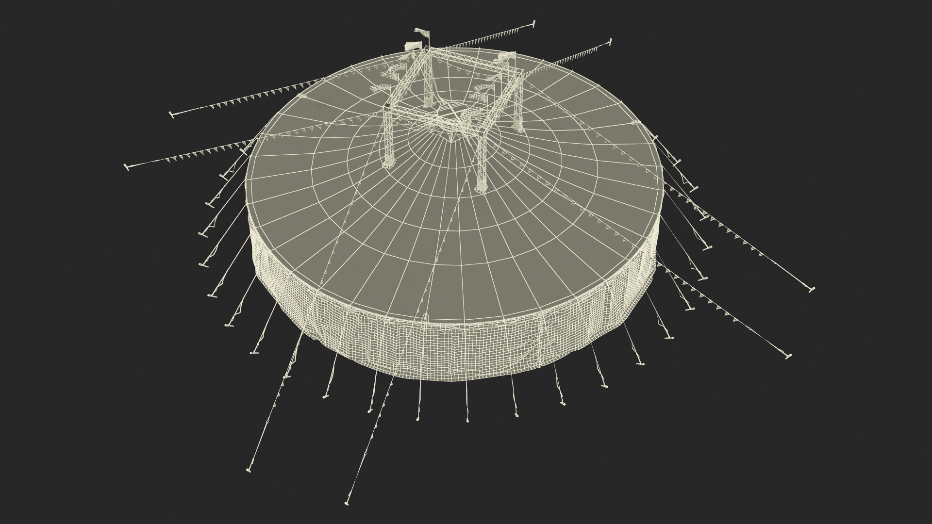 3D Traditional Circus Tent model