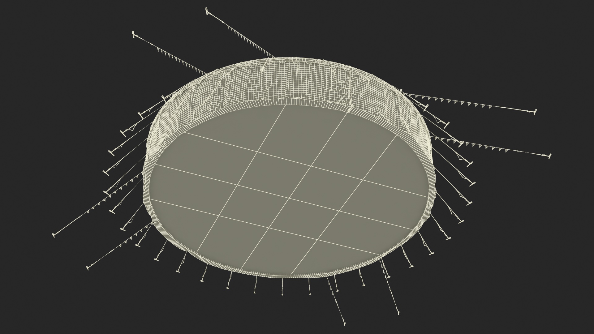 3D Traditional Circus Tent model