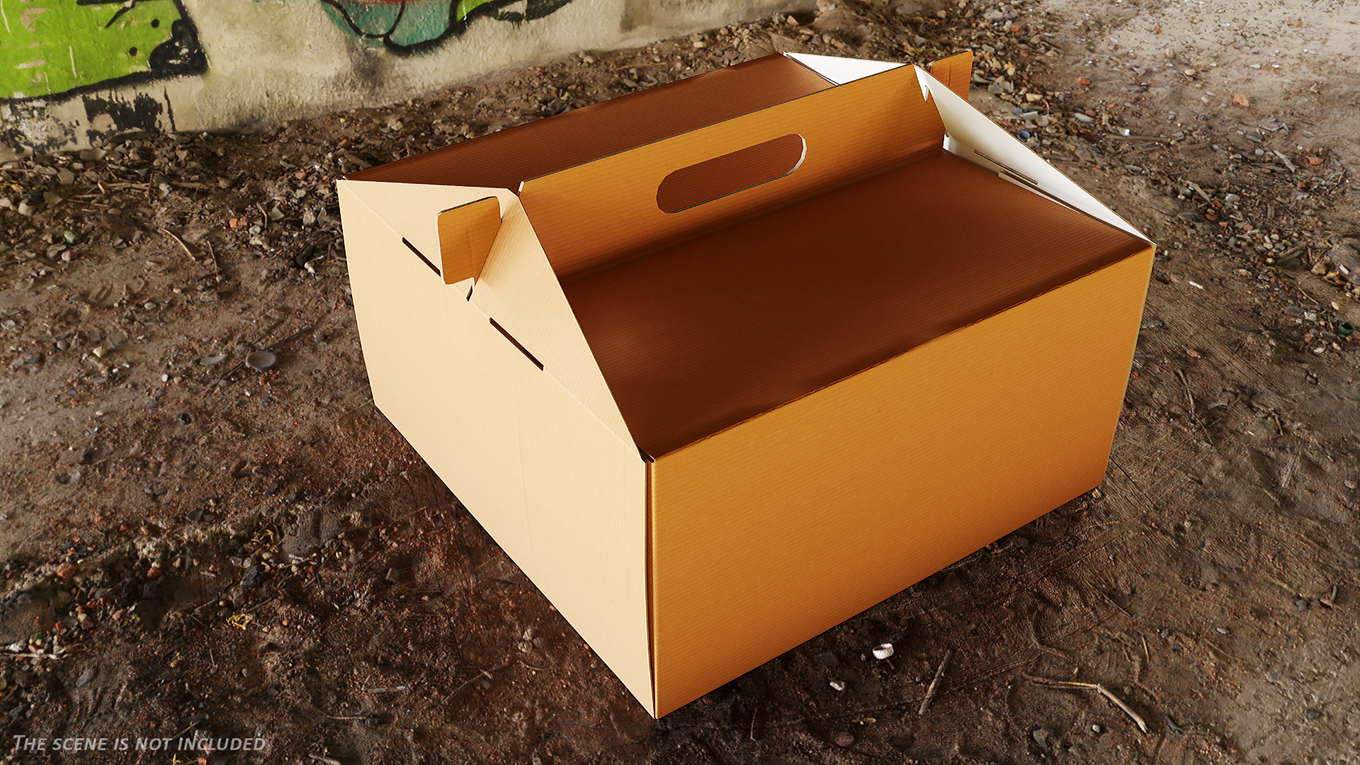 3D W Packaging Cake Box Kraft No Window