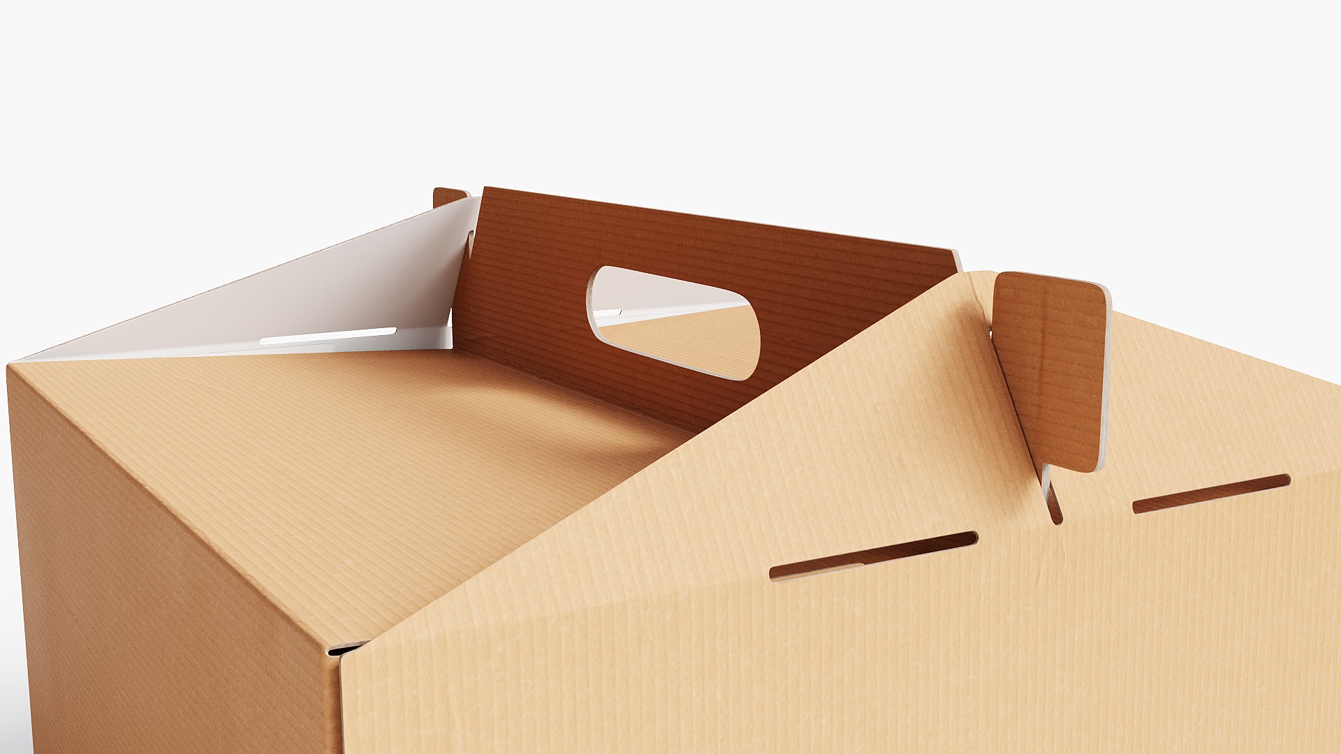 3D W Packaging Cake Box Kraft No Window