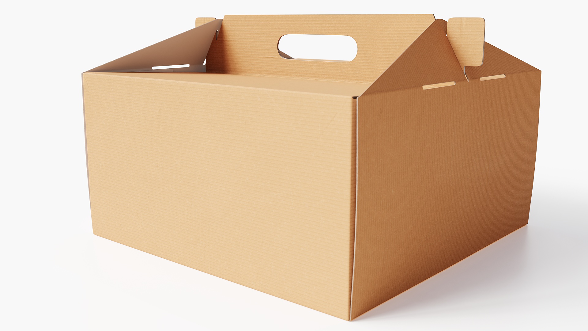 3D W Packaging Cake Box Kraft No Window