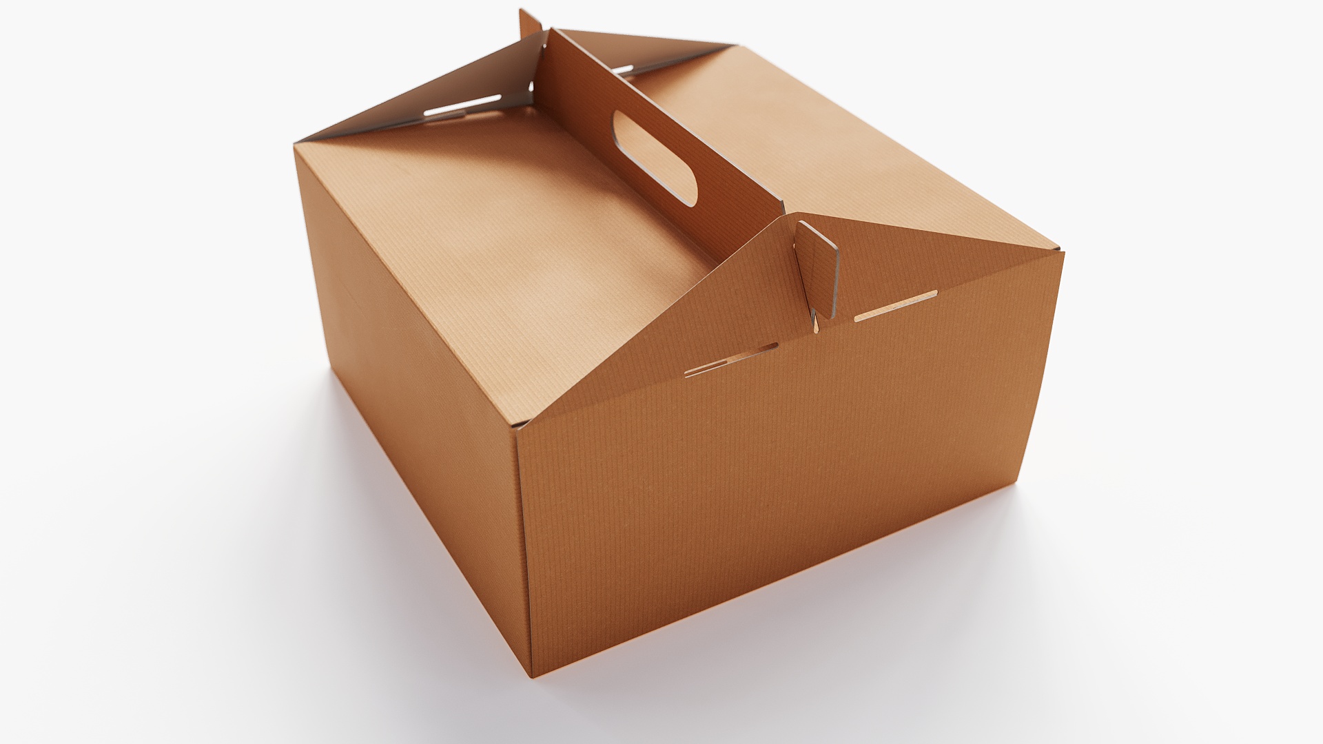 3D W Packaging Cake Box Kraft No Window
