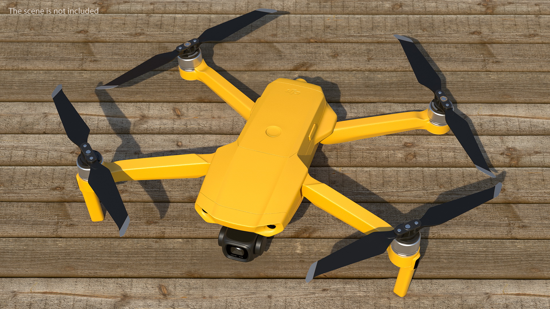 Drone Quadcopter UAV with Camera Rigged 3D model