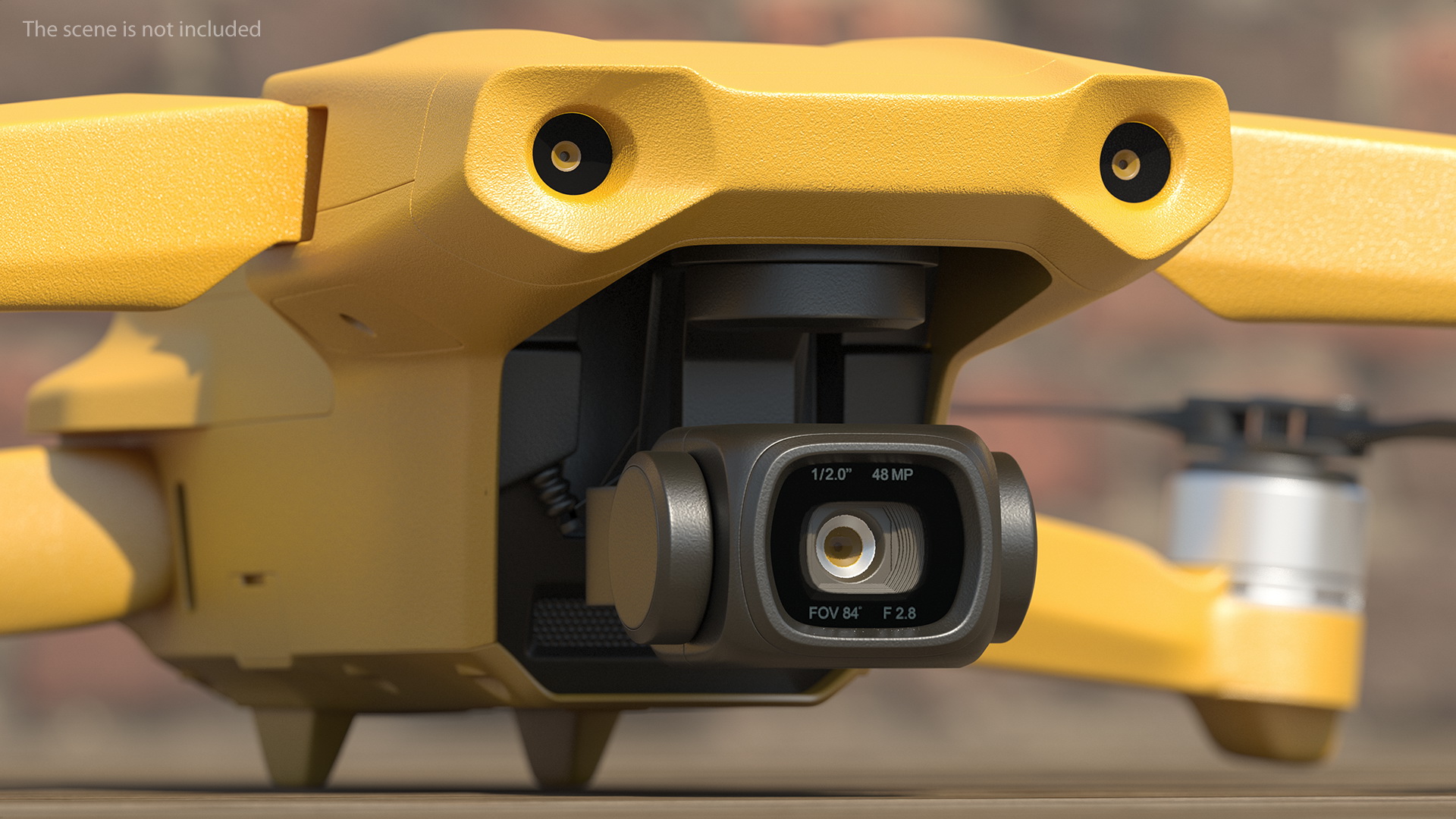 Drone Quadcopter UAV with Camera Rigged 3D model