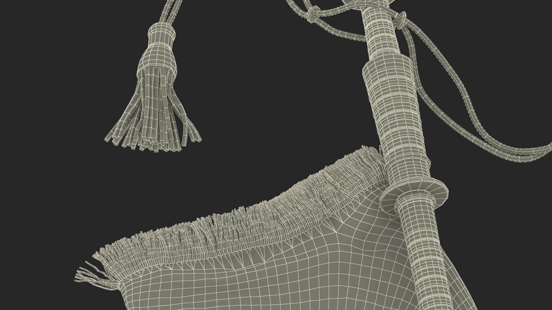 Scottish Bagpipes Instrument Green 3D model