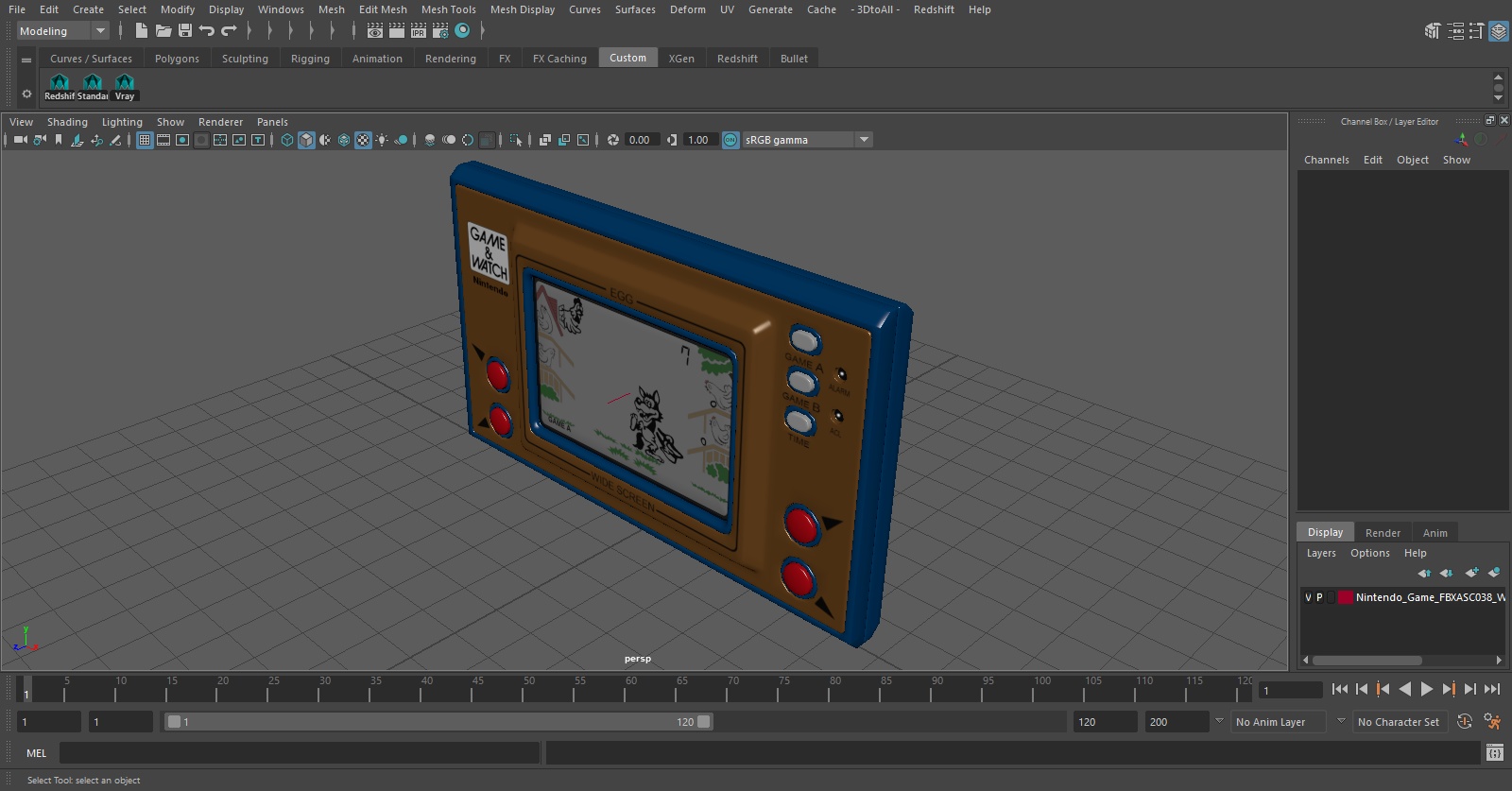 Nintendo Game and Watch Egg Handheld Game Console 3D model