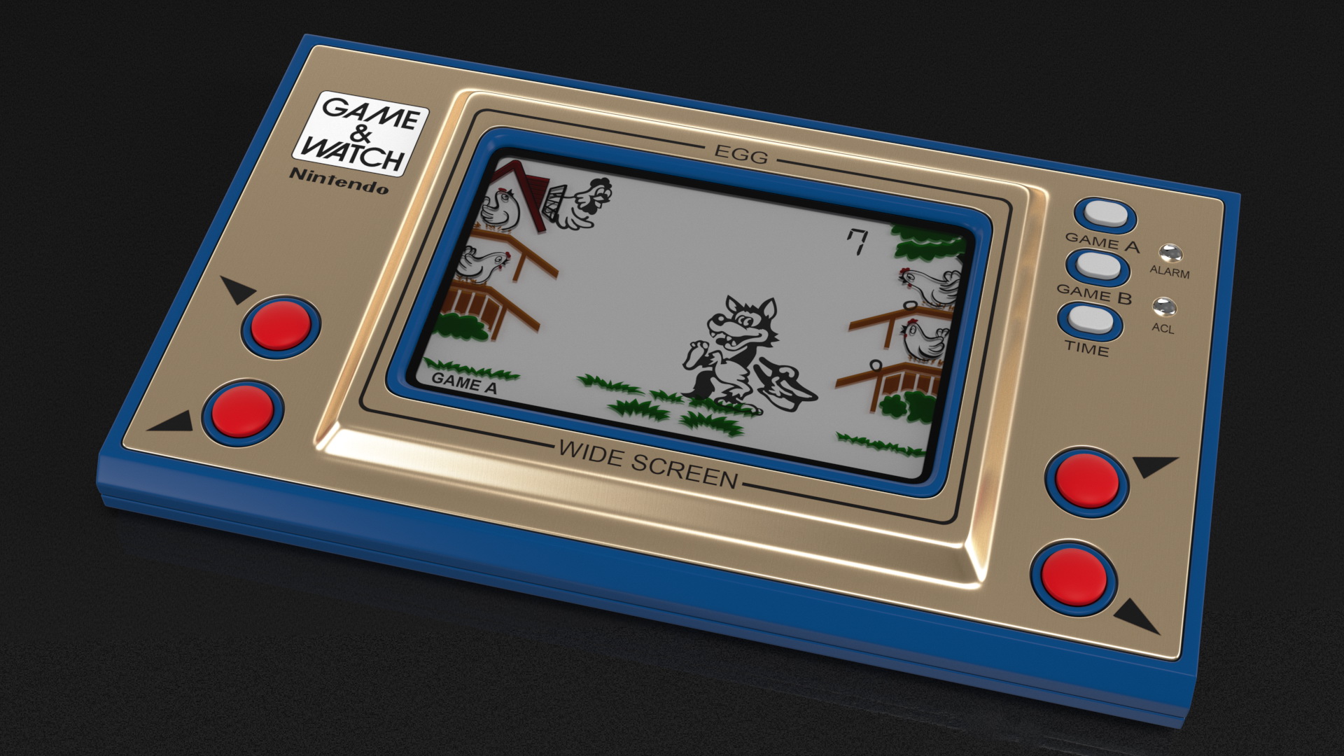 Nintendo Game and Watch Egg Handheld Game Console 3D model