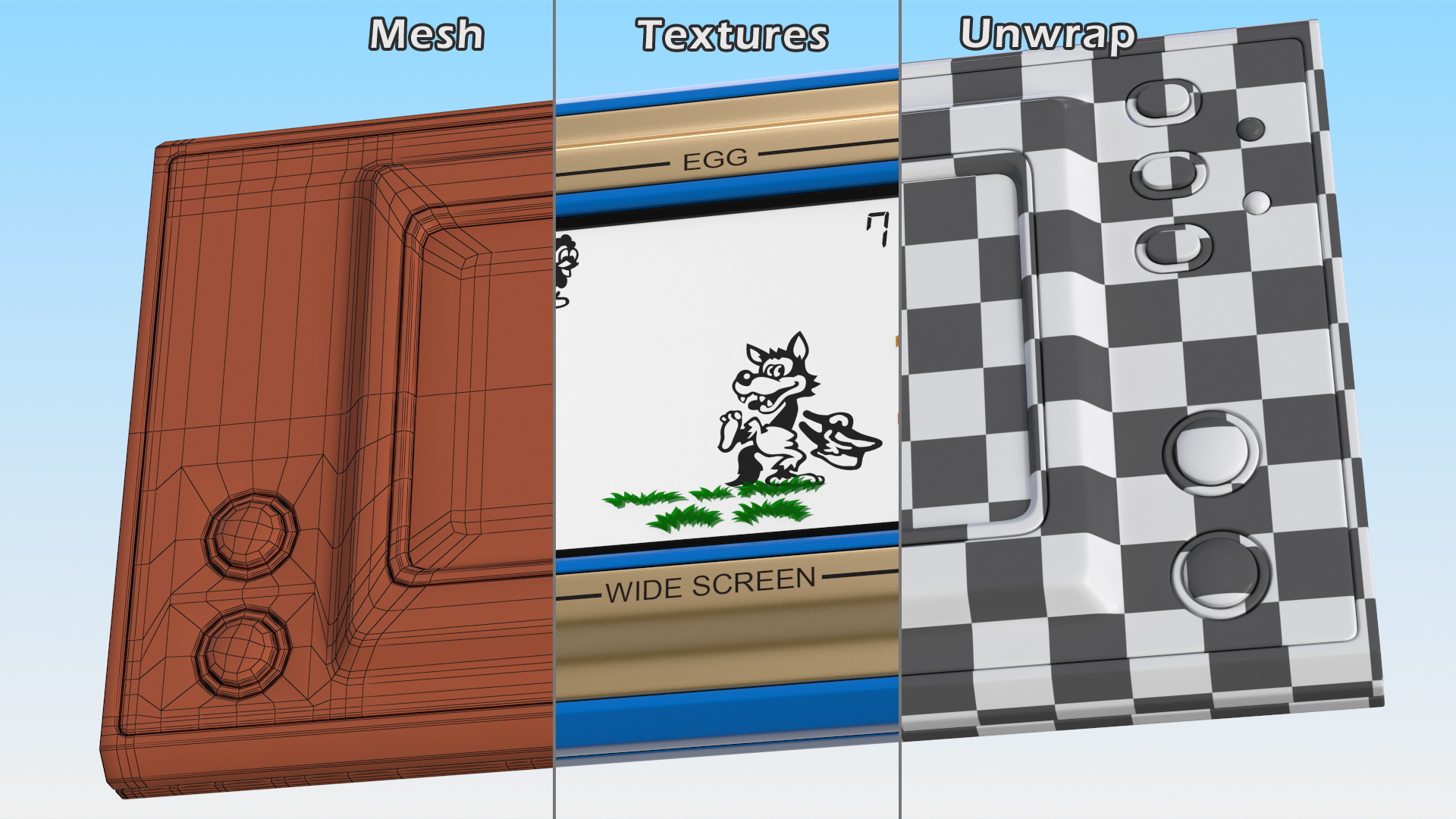 Nintendo Game and Watch Egg Handheld Game Console 3D model