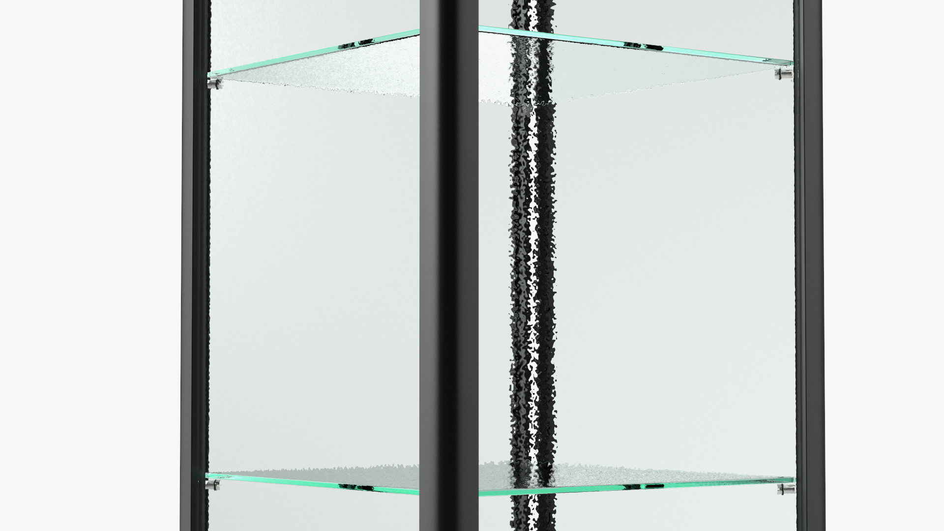 3D Glass Display Case Narrow Black