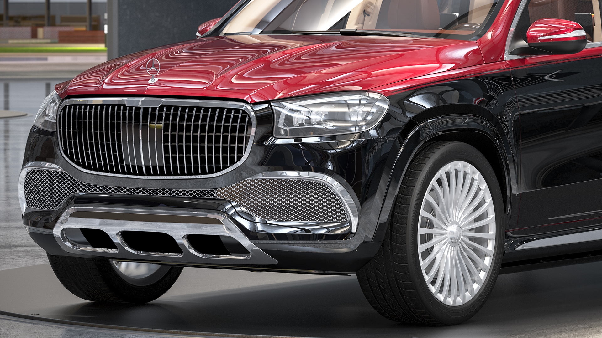 Maybach GLS 600 Red 3D model