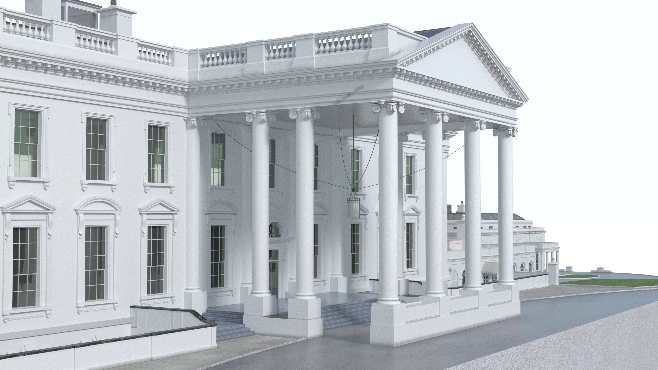 White House US Presidential Residence 3D