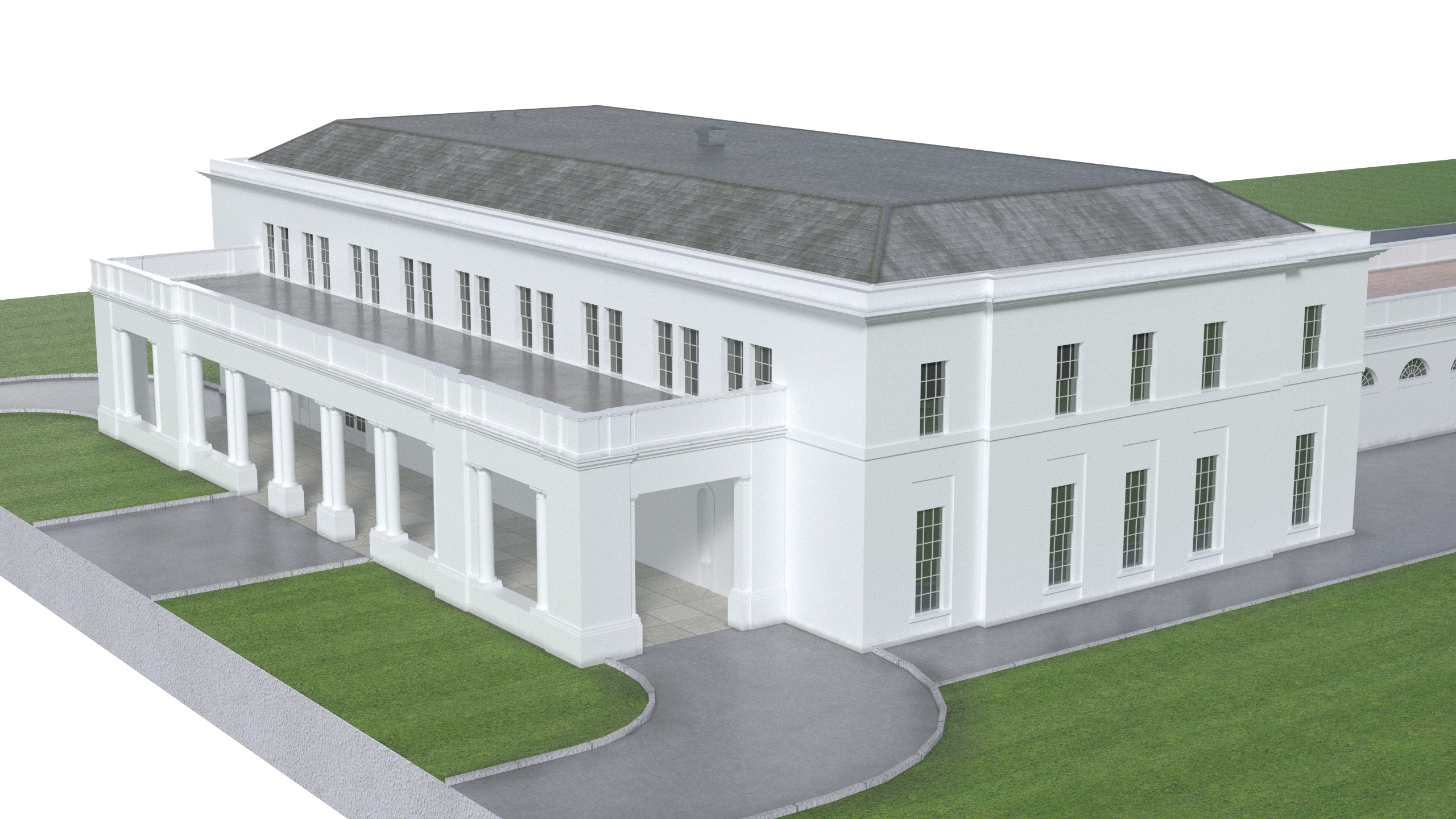 White House US Presidential Residence 3D