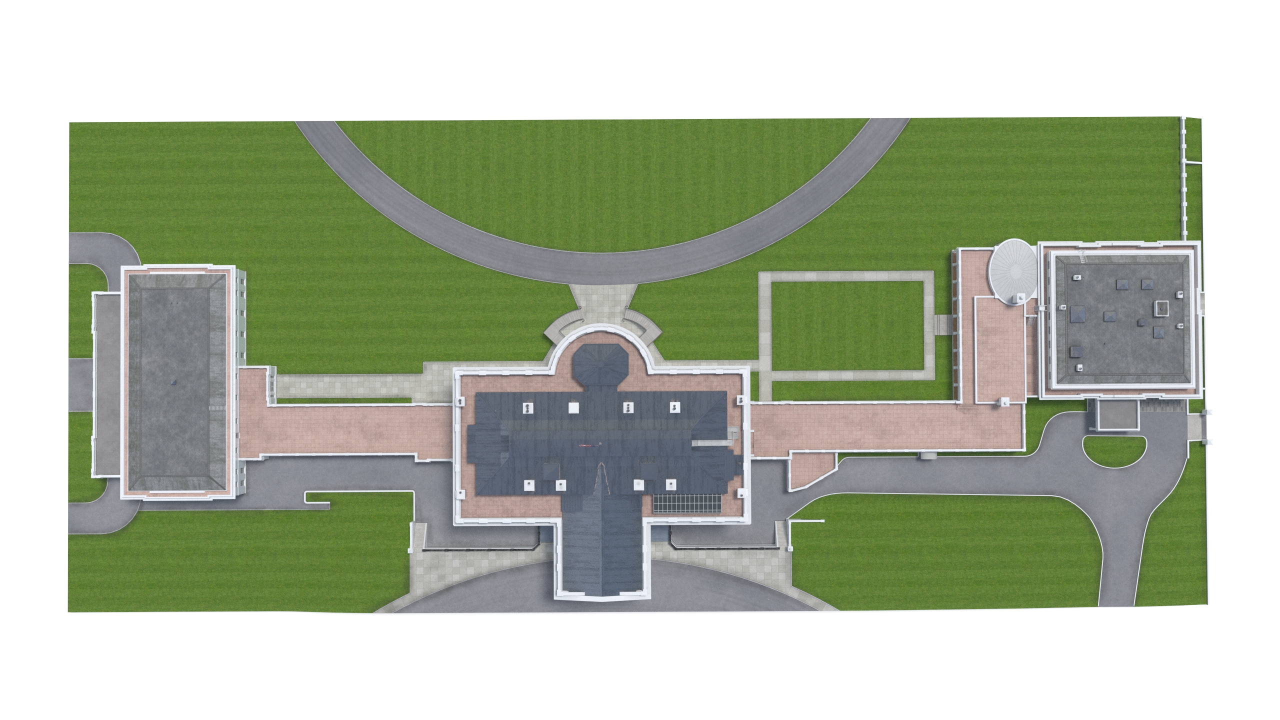White House US Presidential Residence 3D