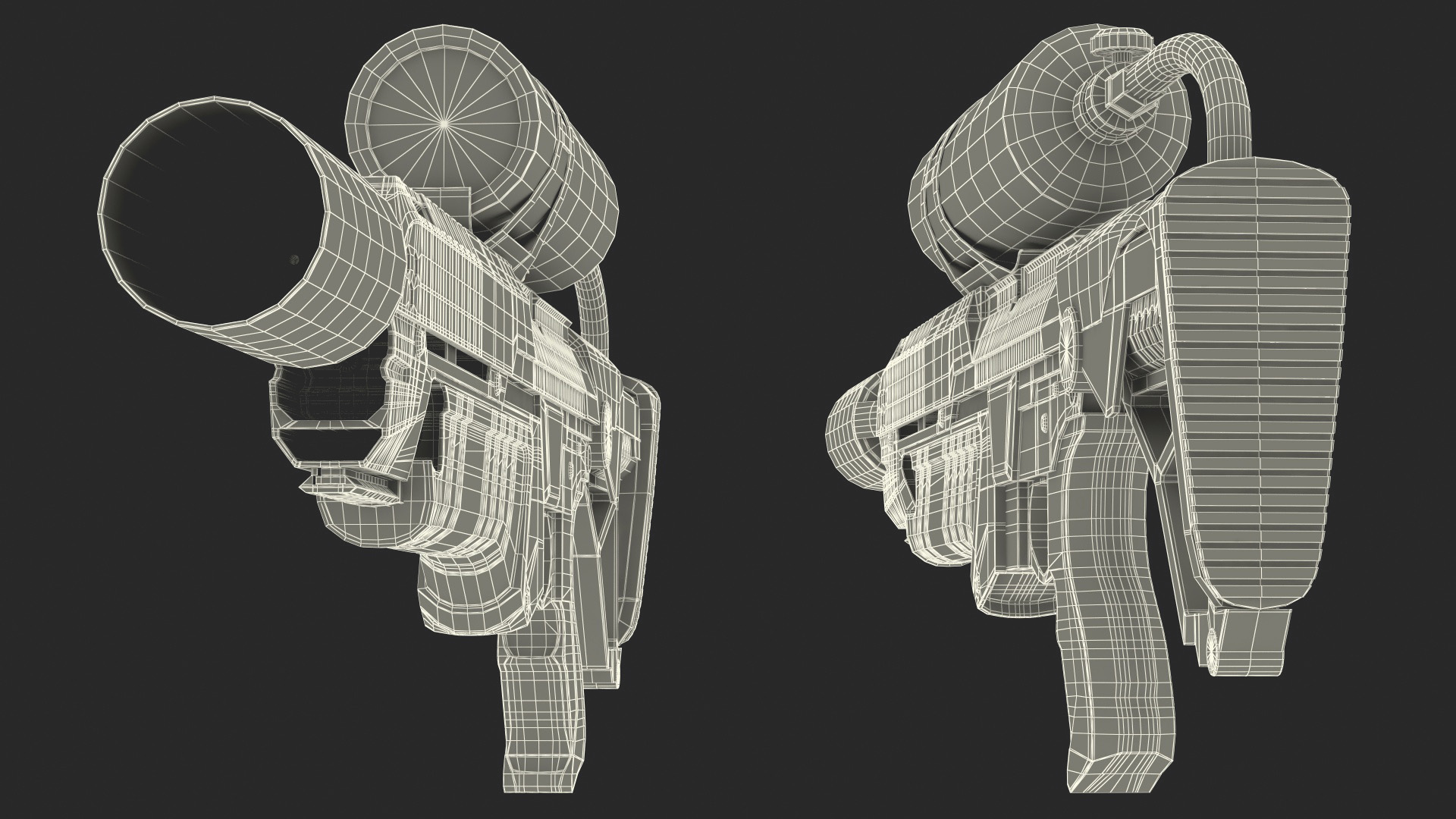 3D Futuristic Flamethrower model
