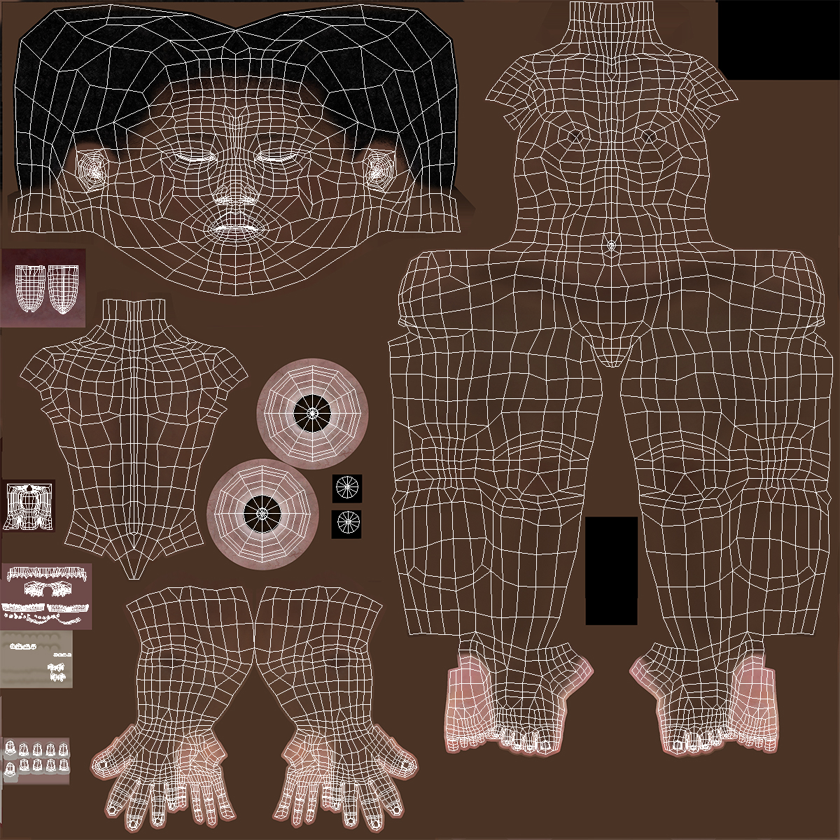 African Baby Boy Wearing Diaper Sitting 3D model