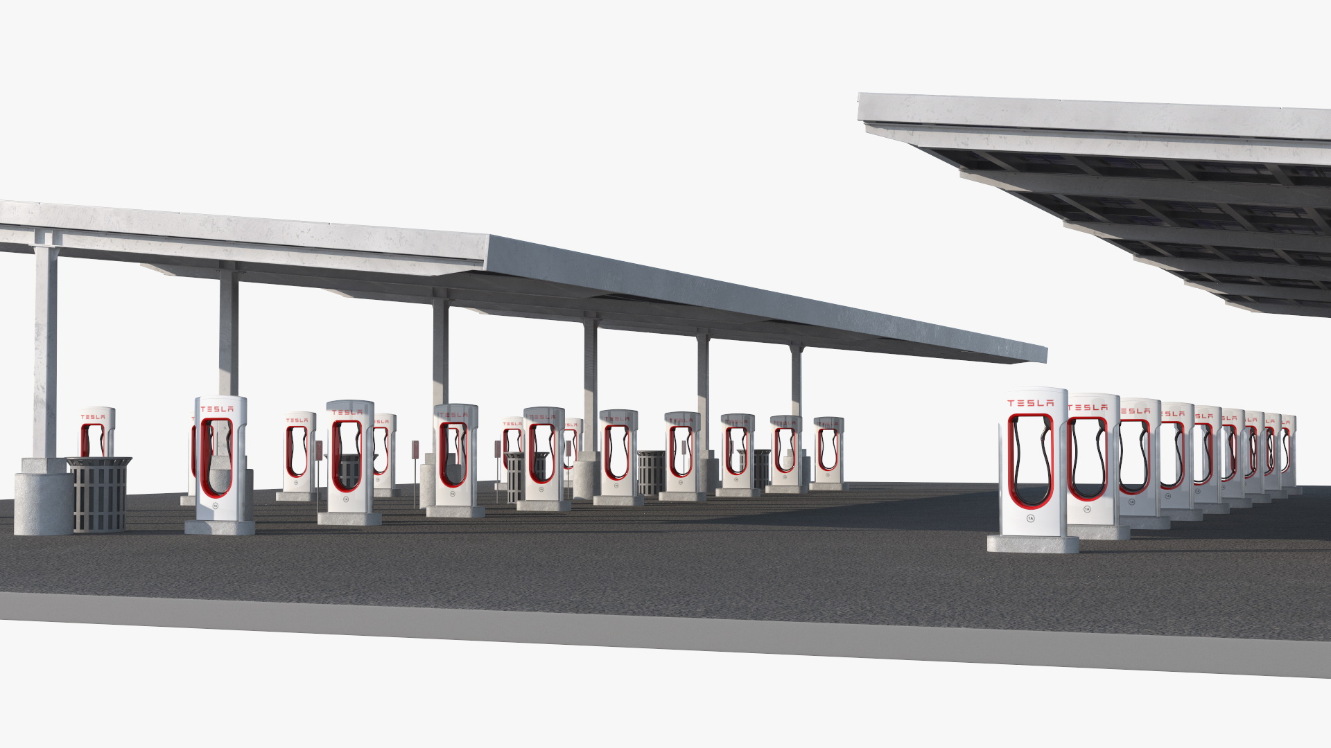 3D Tesla Supercharger Station
