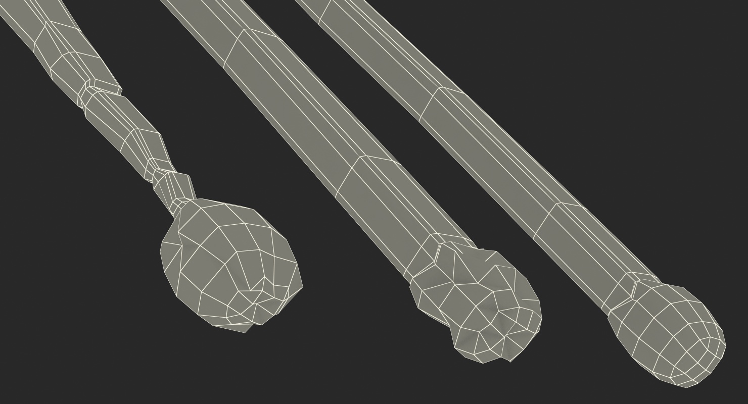 Wooden Match Sticks 3D model