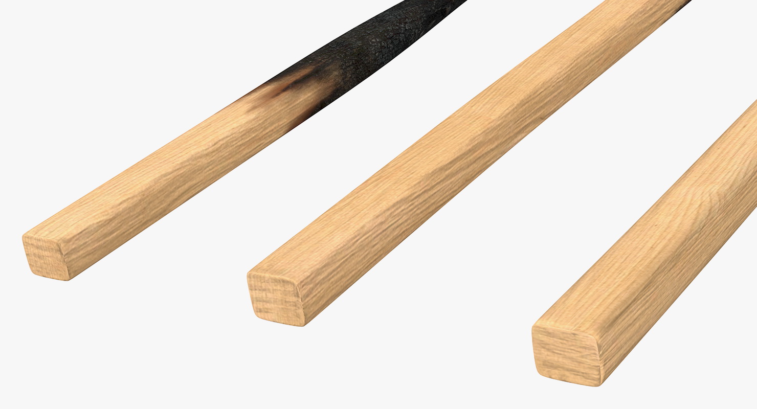 Wooden Match Sticks 3D model