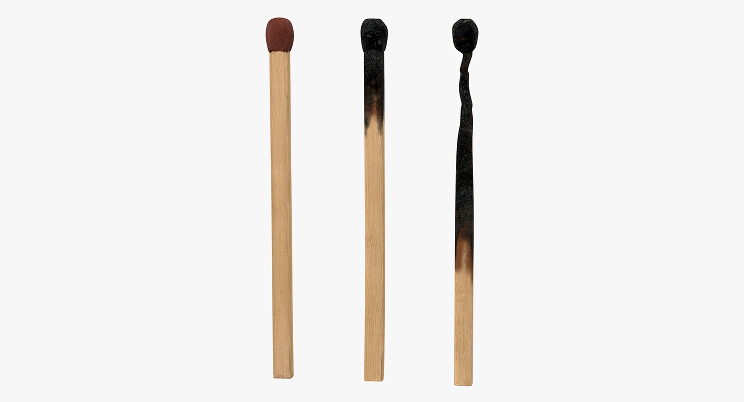 Wooden Match Sticks 3D model