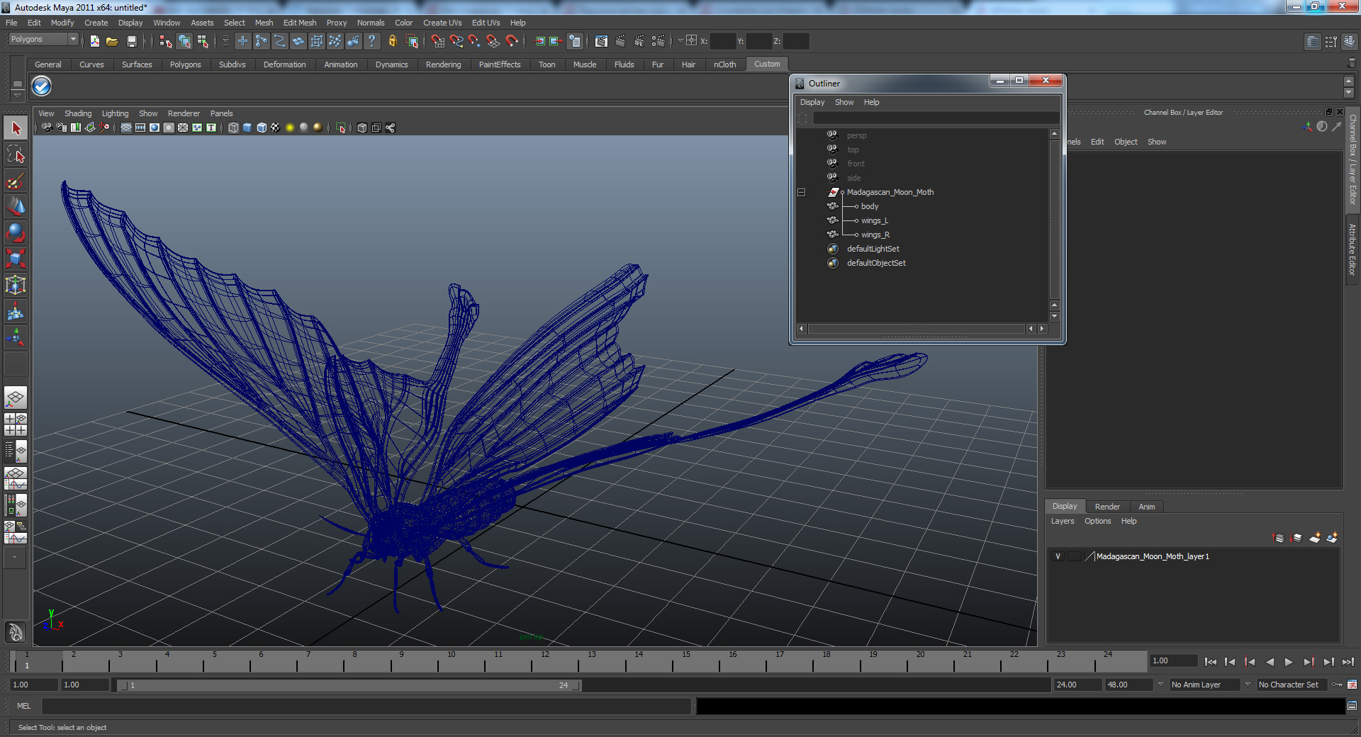 3D model Madagascan Moon Moth