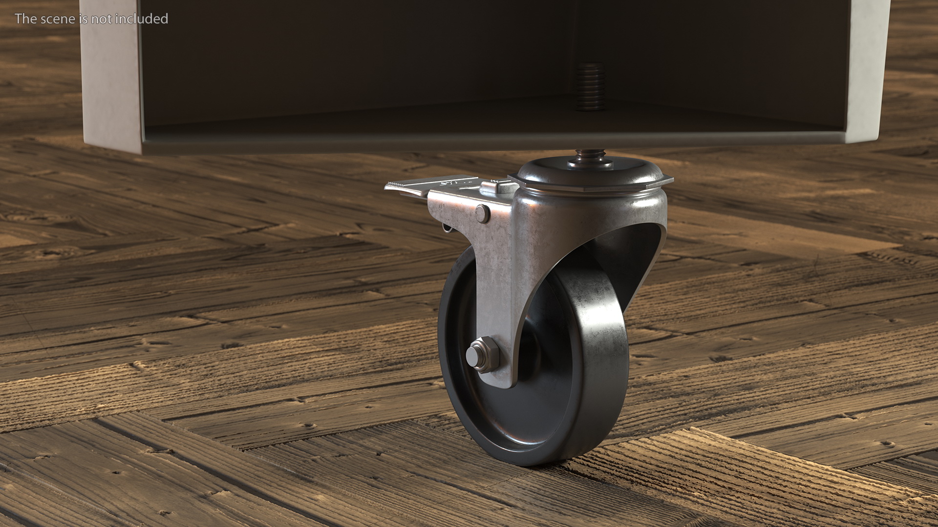 3D Swivel Threaded Stem Caster with Brake model