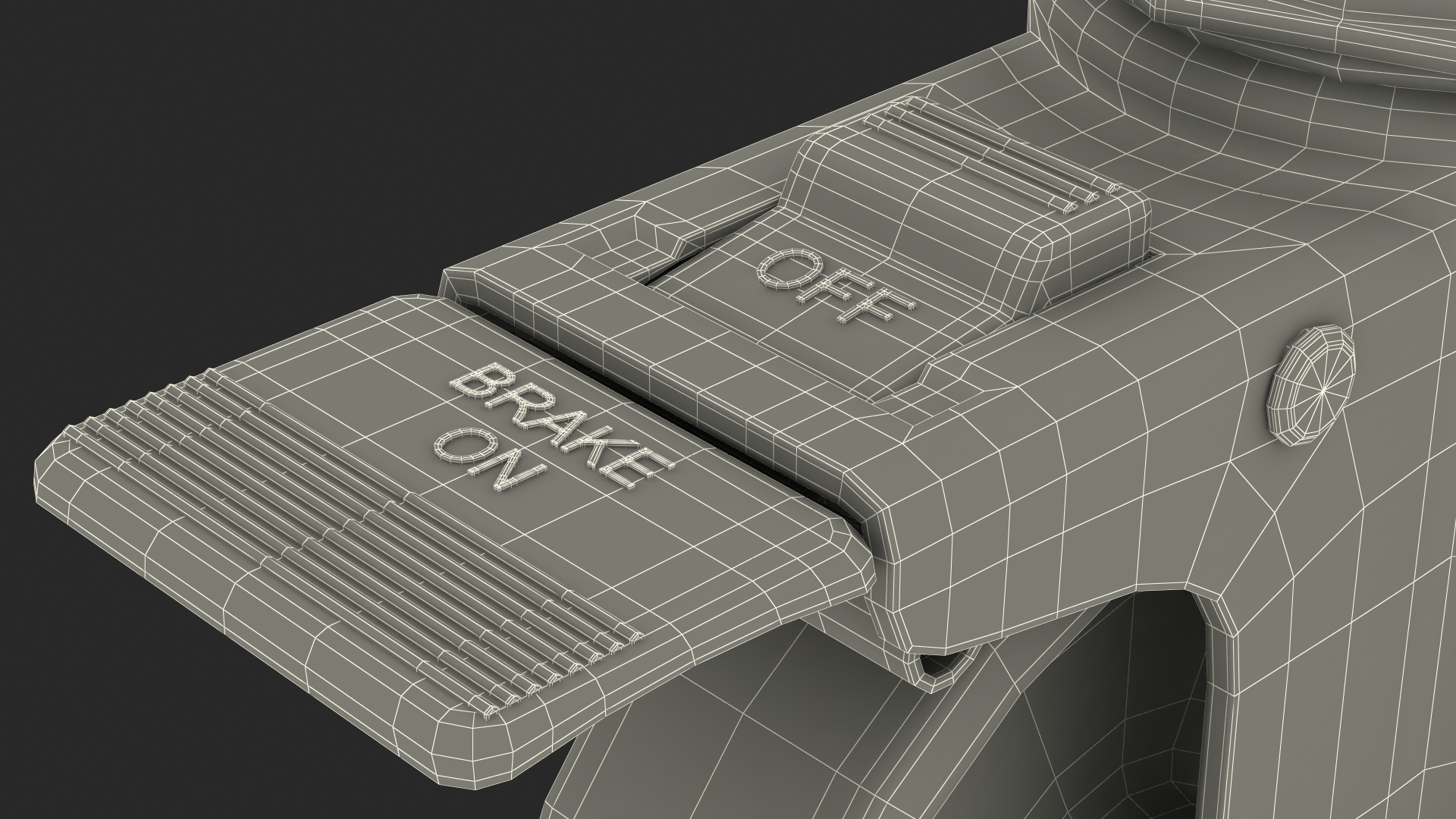 3D Swivel Threaded Stem Caster with Brake model