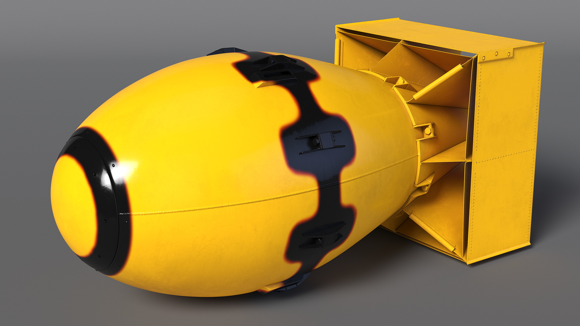 3D Atomic Bomb Fat Man Yellow