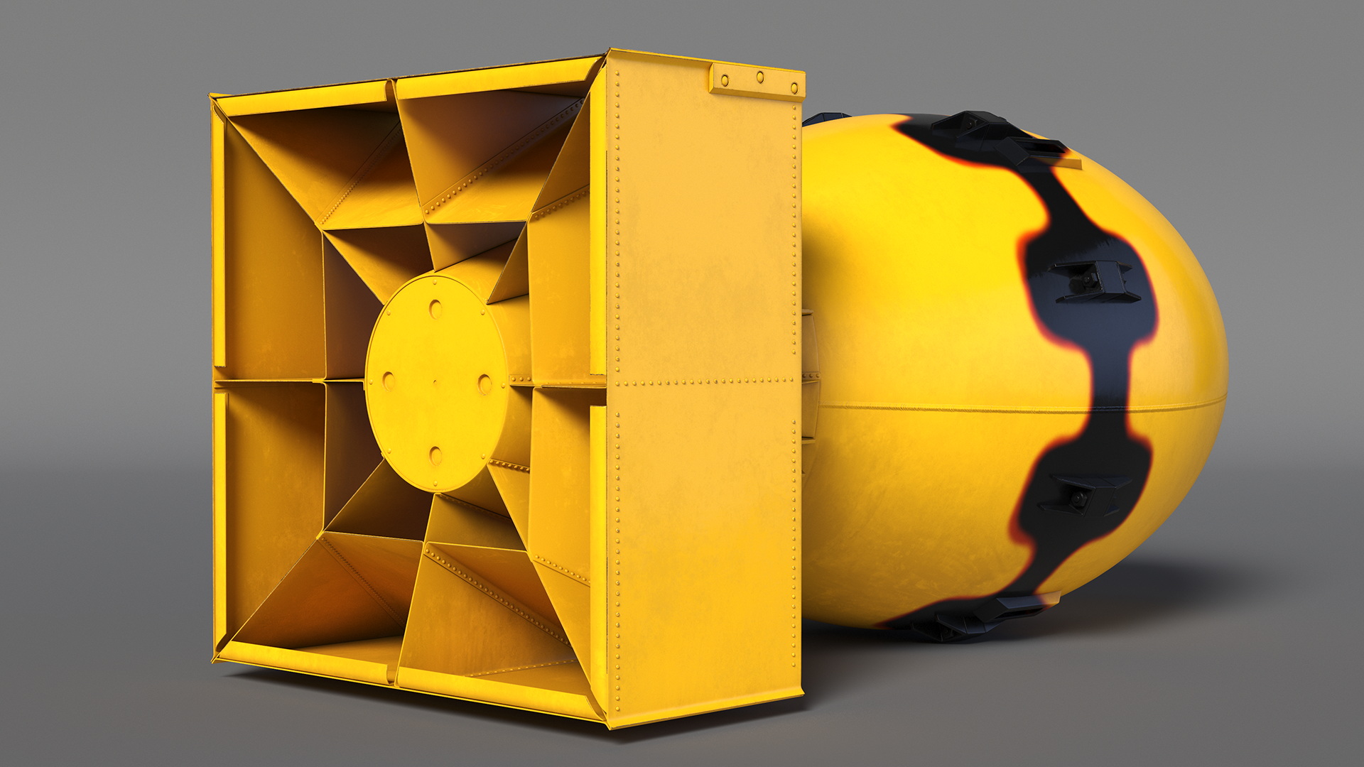 3D Atomic Bomb Fat Man Yellow