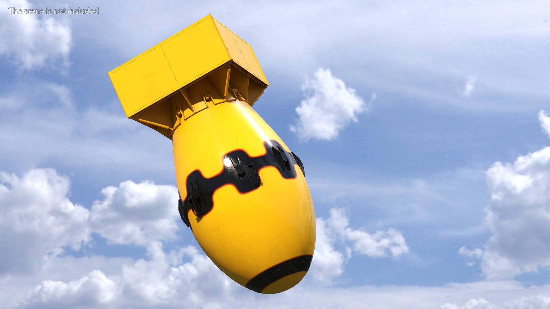 3D Atomic Bomb Fat Man Yellow