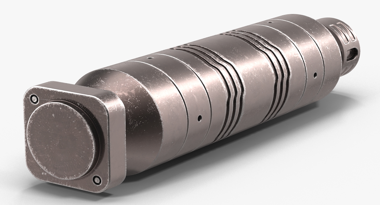 3D model Anodized Ram Hydraulic Cylinder 2 Sci Fi
