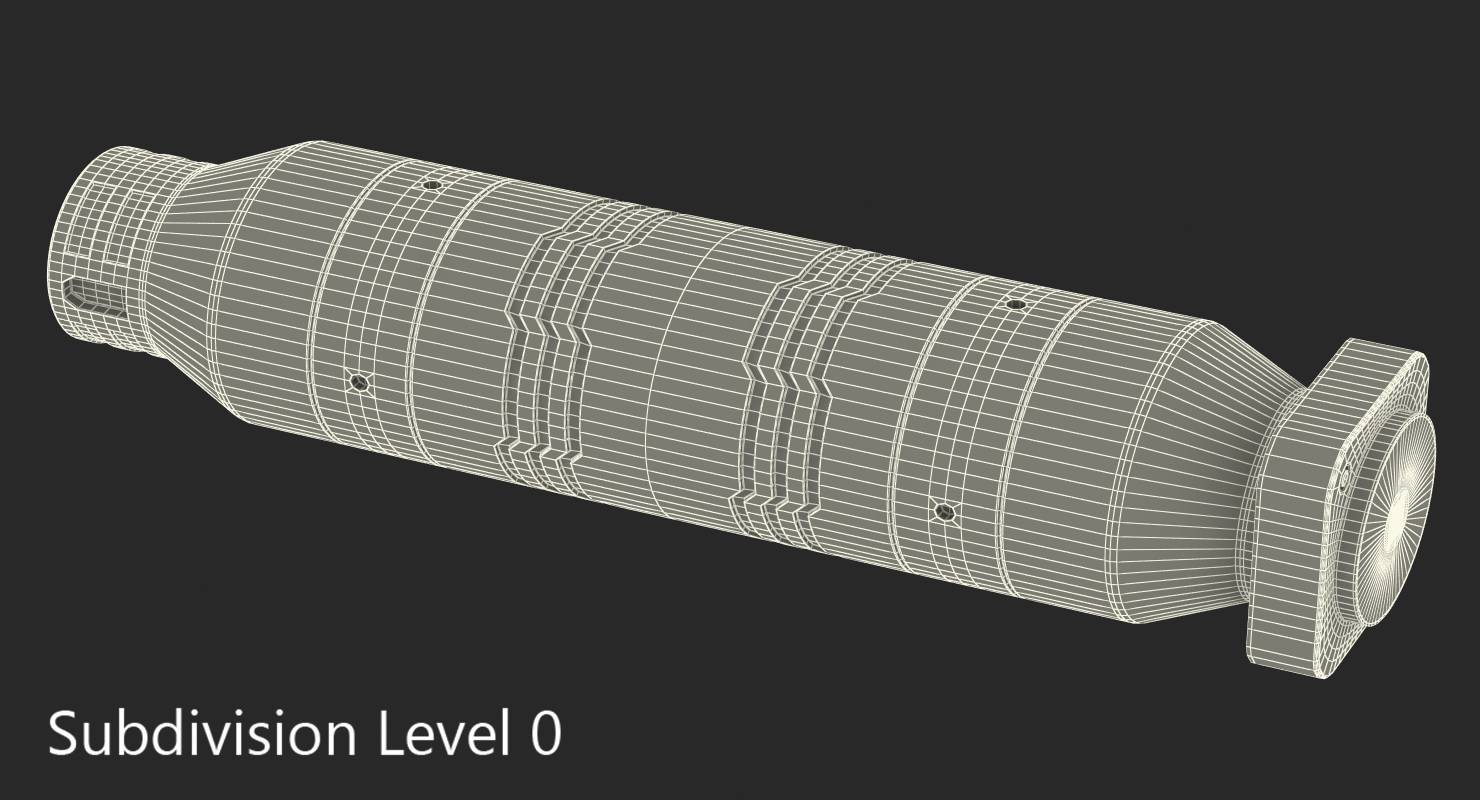 3D model Anodized Ram Hydraulic Cylinder 2 Sci Fi