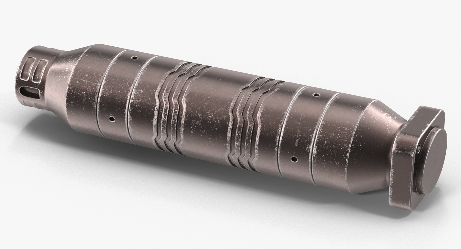3D model Anodized Ram Hydraulic Cylinder 2 Sci Fi
