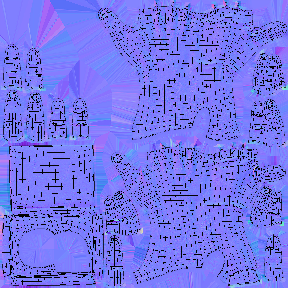 Hands Sculpture White for 3D Print 3D model