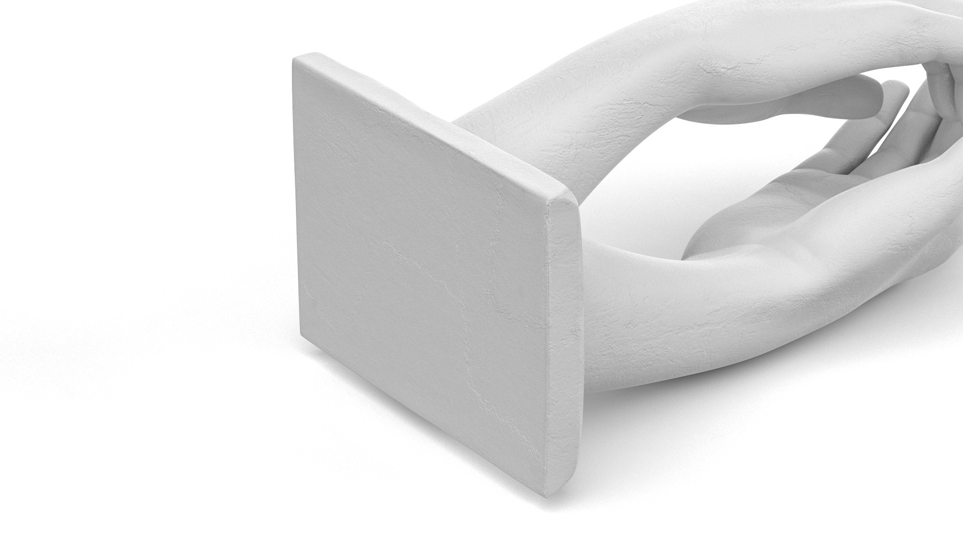 Hands Sculpture White for 3D Print 3D model