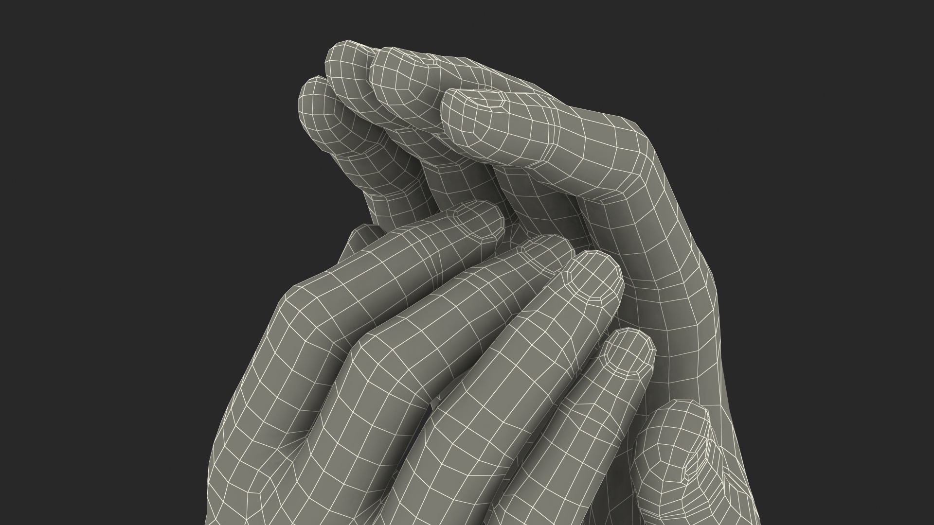 Hands Sculpture White for 3D Print 3D model