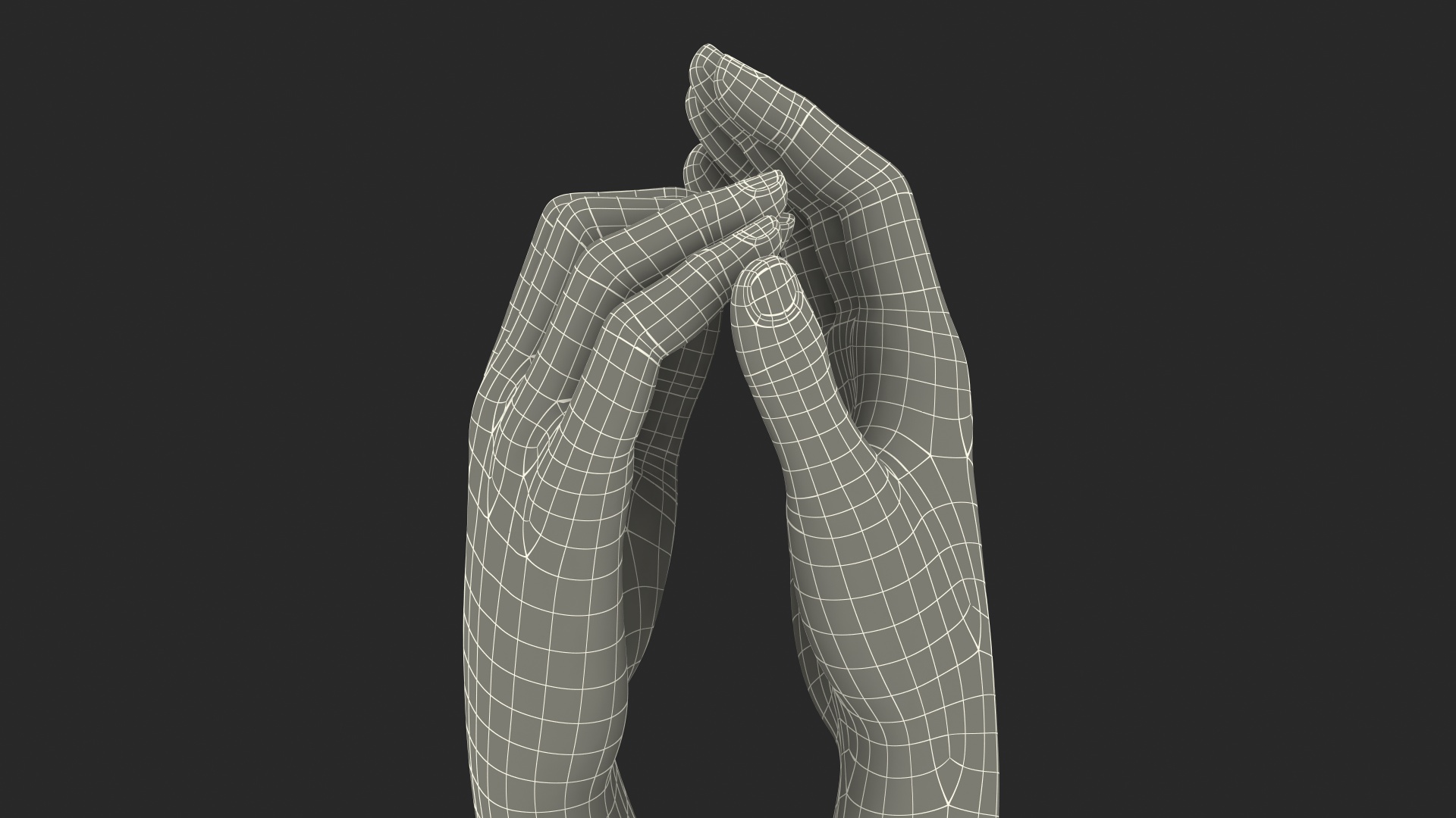 Hands Sculpture White for 3D Print 3D model