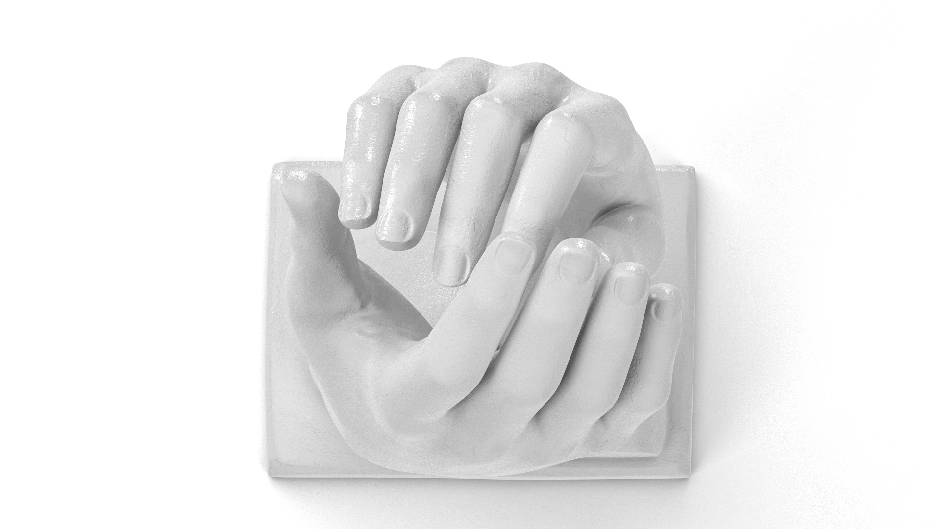 Hands Sculpture White for 3D Print 3D model