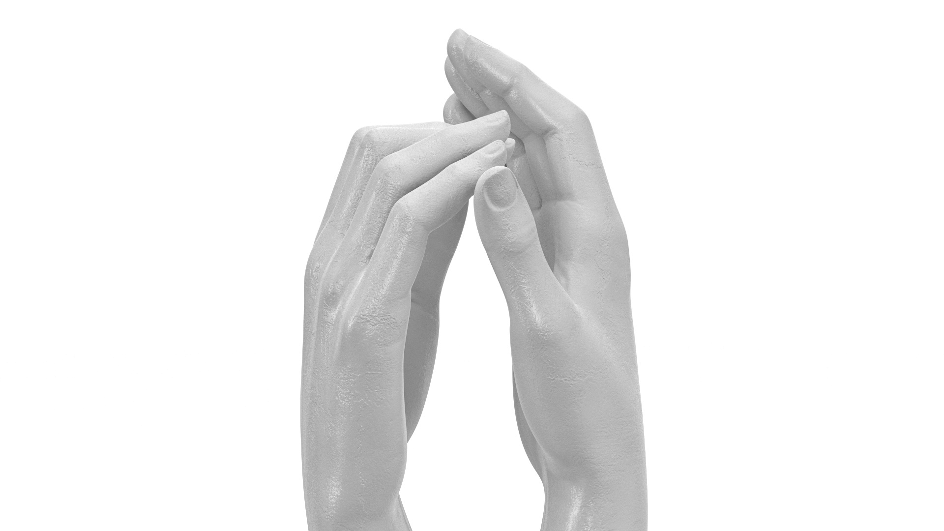 Hands Sculpture White for 3D Print 3D model