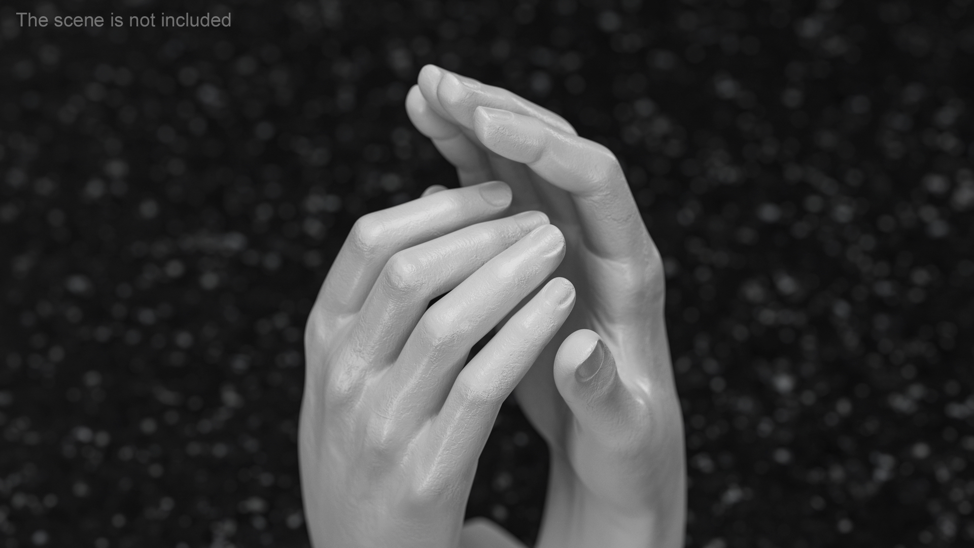Hands Sculpture White for 3D Print 3D model