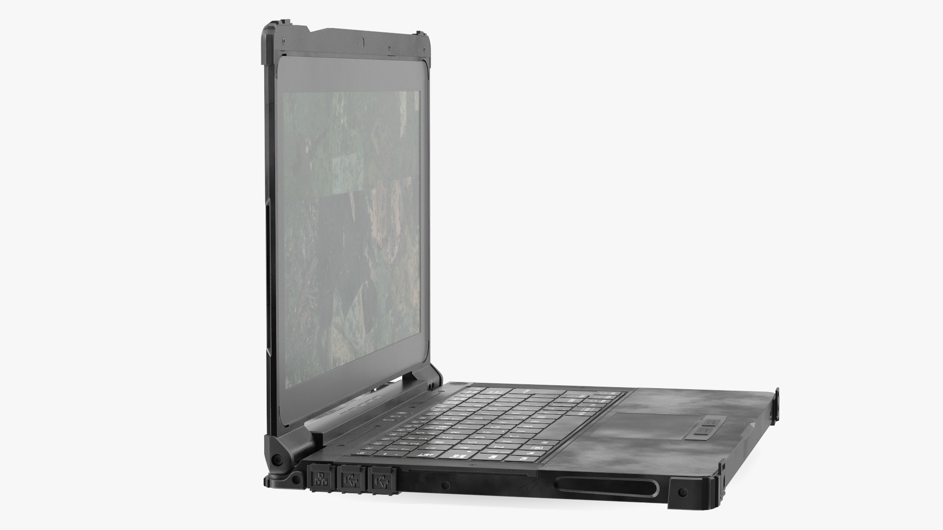 Shockproof Laptop Black Metal 3D model
