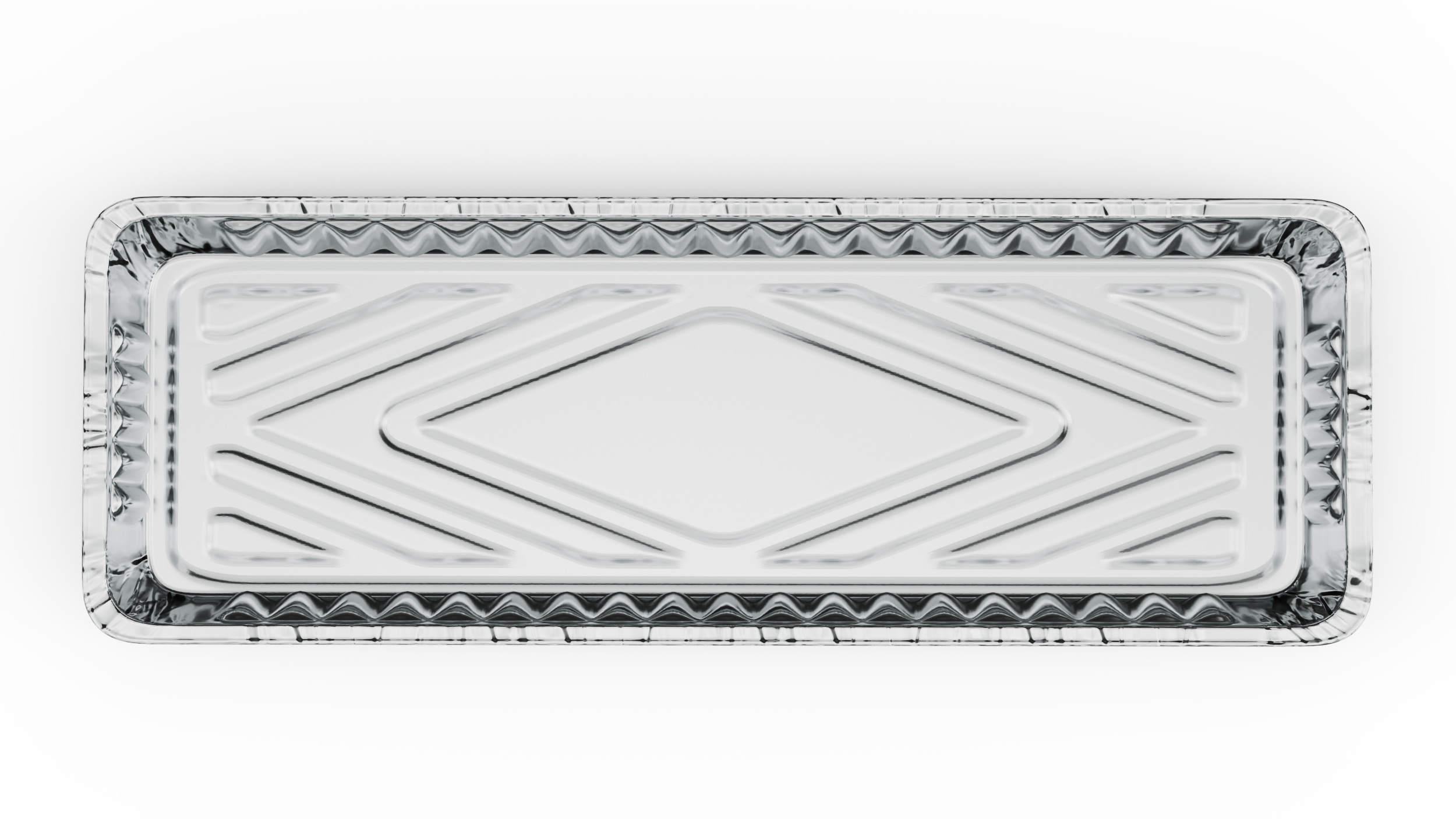 Aluminum Foil Pan 30x10x3cm 3D