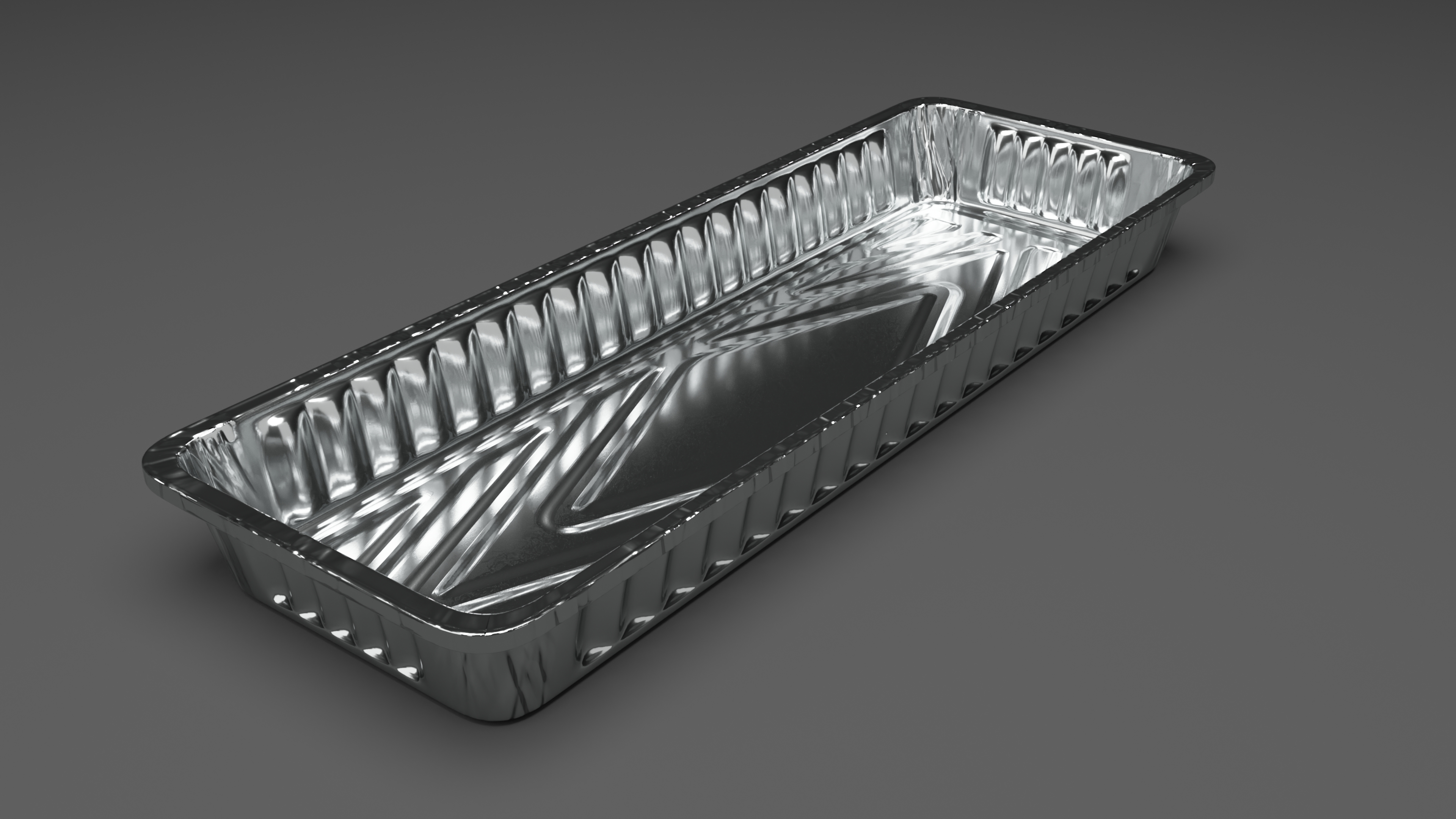Aluminum Foil Pan 30x10x3cm 3D