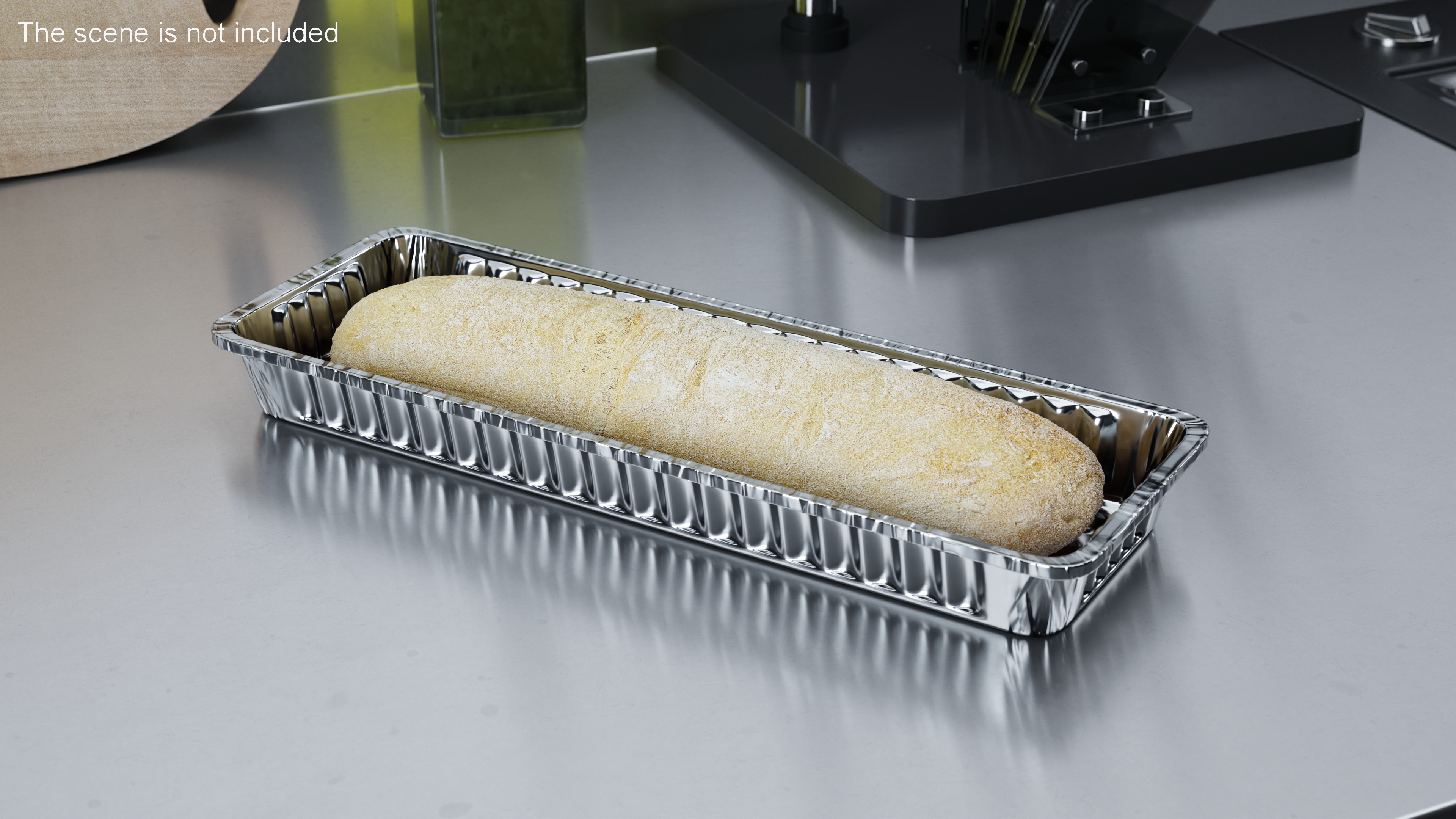 Aluminum Foil Pan 30x10x3cm 3D