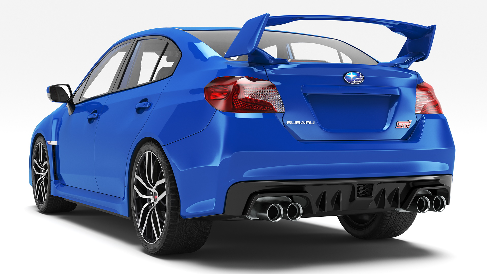 3D model Subaru WRX STI 2021 Sedan Blue