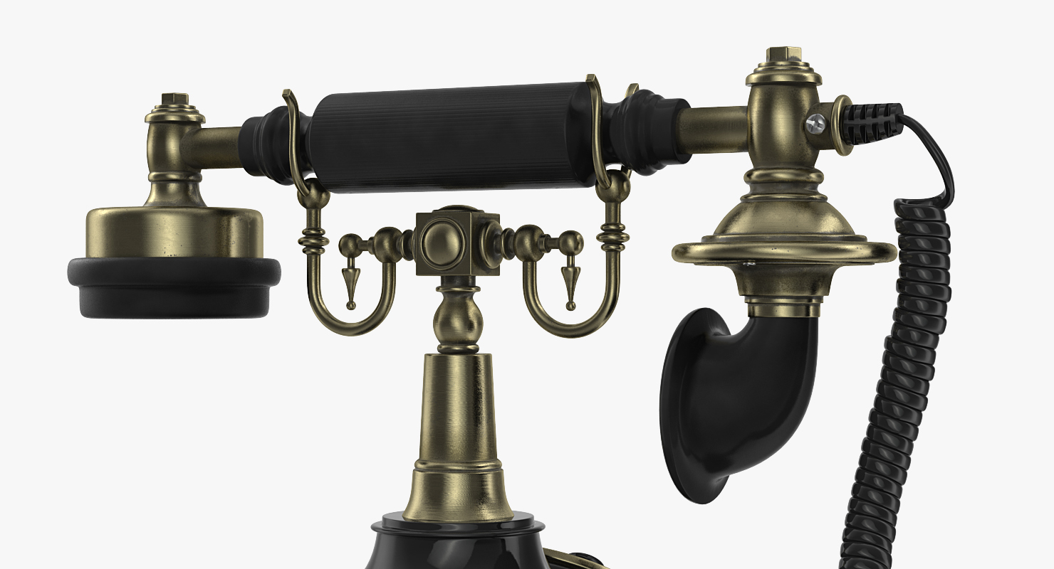 3D model Vintage Antique Telephone