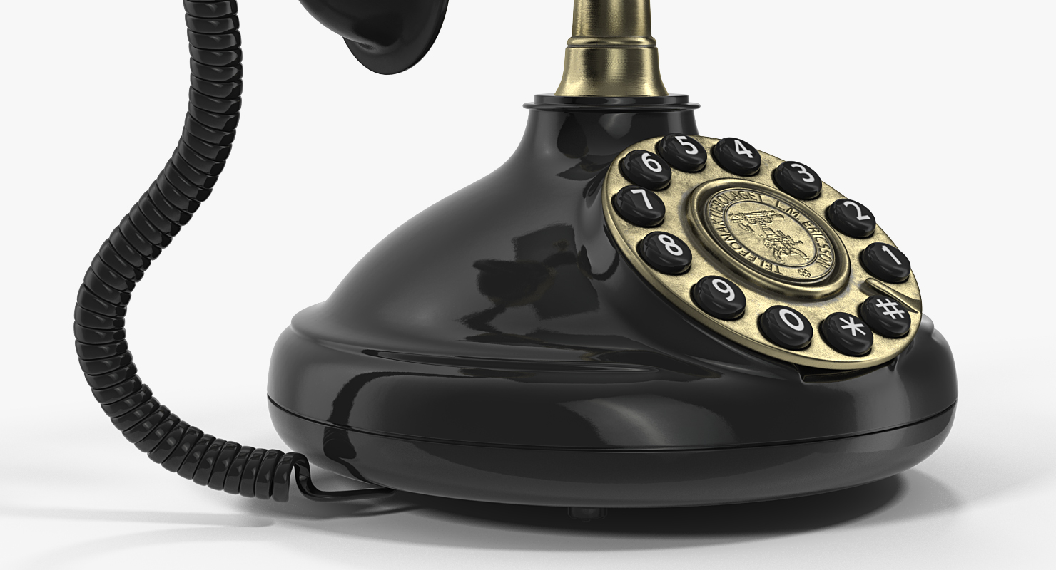 3D model Vintage Antique Telephone