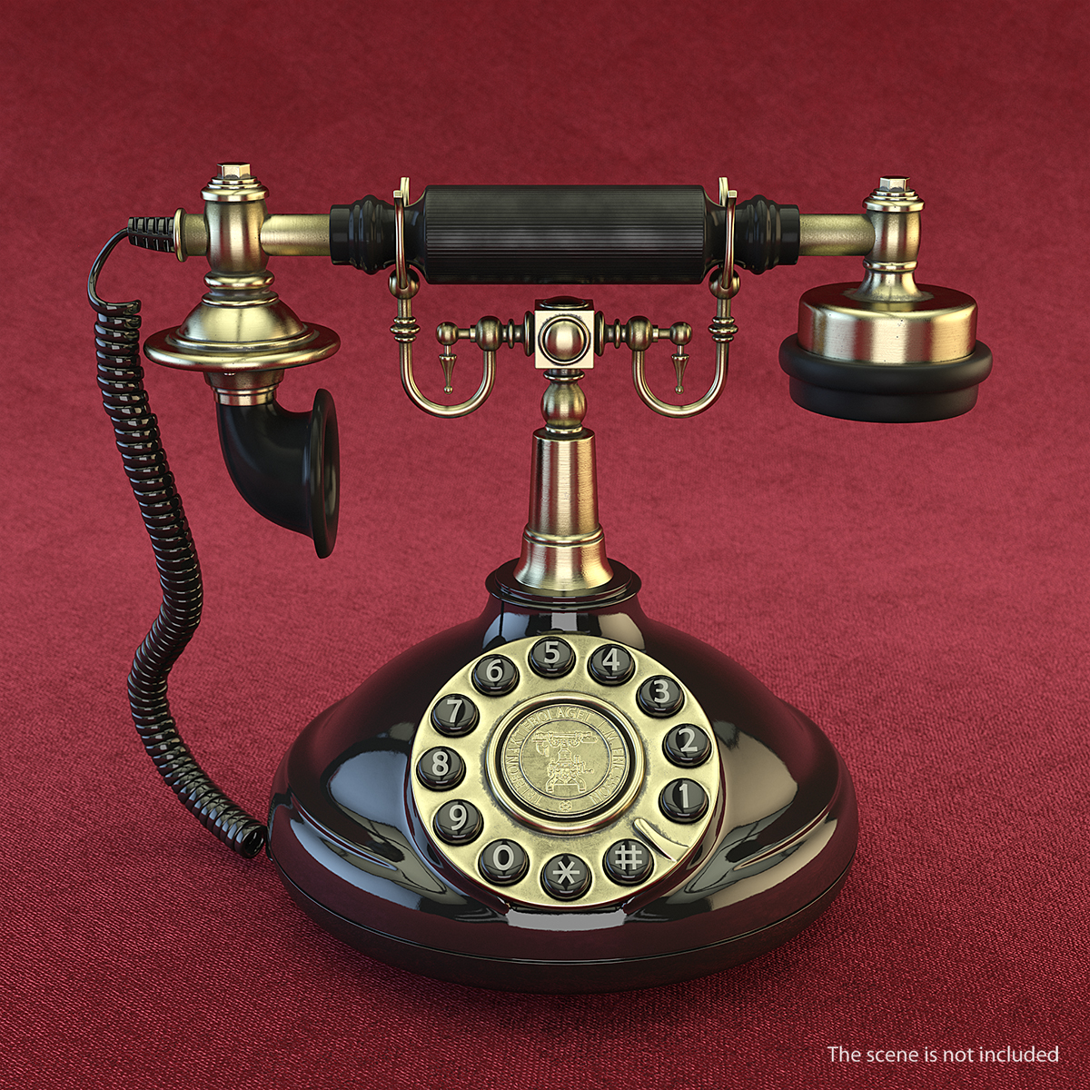 3D model Vintage Antique Telephone